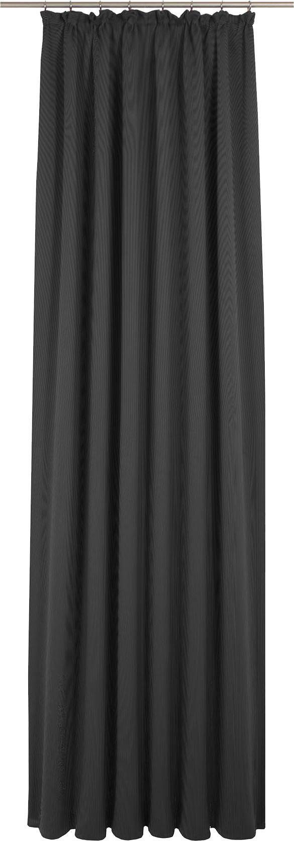 Collection, blickdicht Uni Vorhang (1 St), Light schwarz Kräuselband Adam,