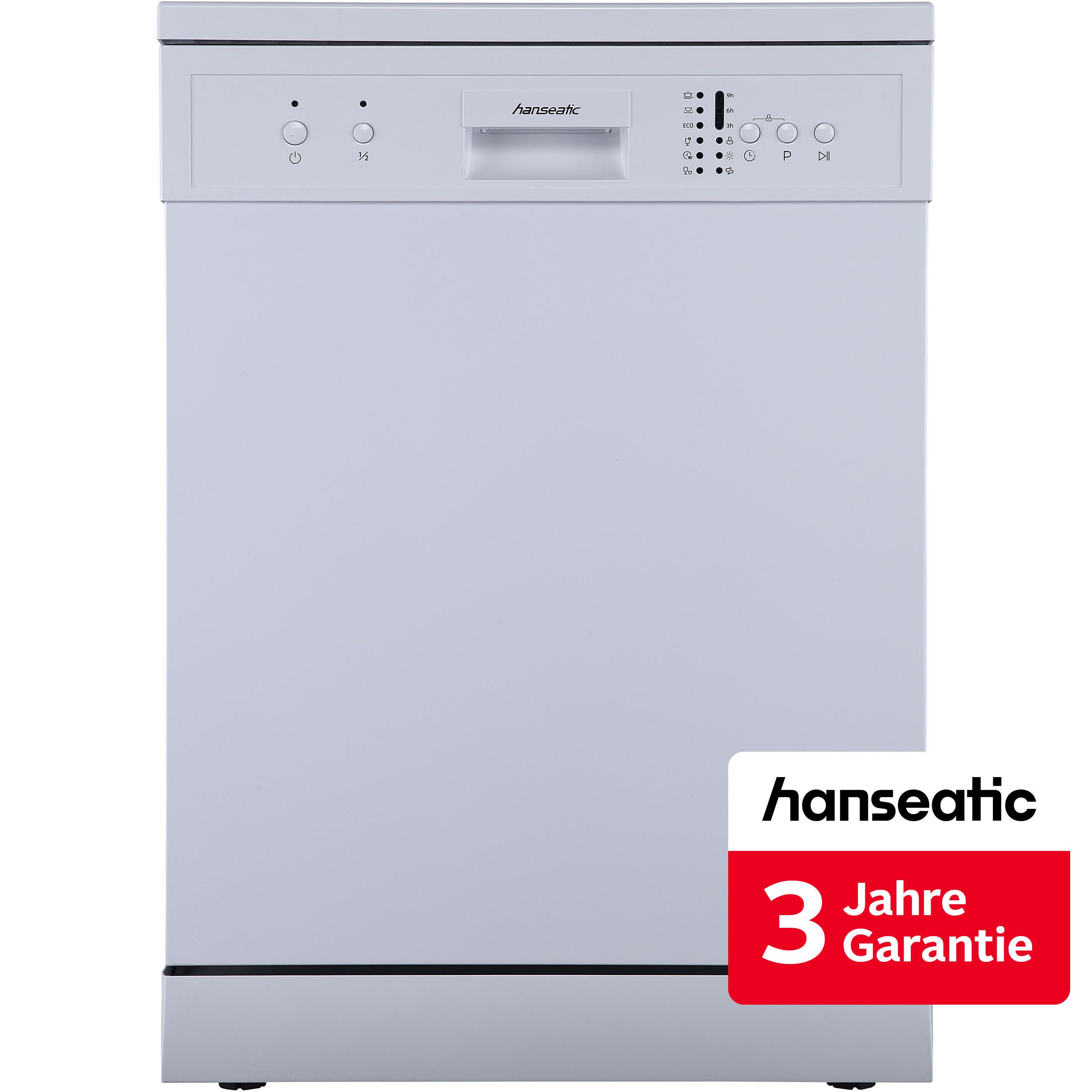 Hanseatic Standgeschirrspüler HG6085E127635W, 12 Maßgedecke, inkl. 3 Jahre Herstellergarantie