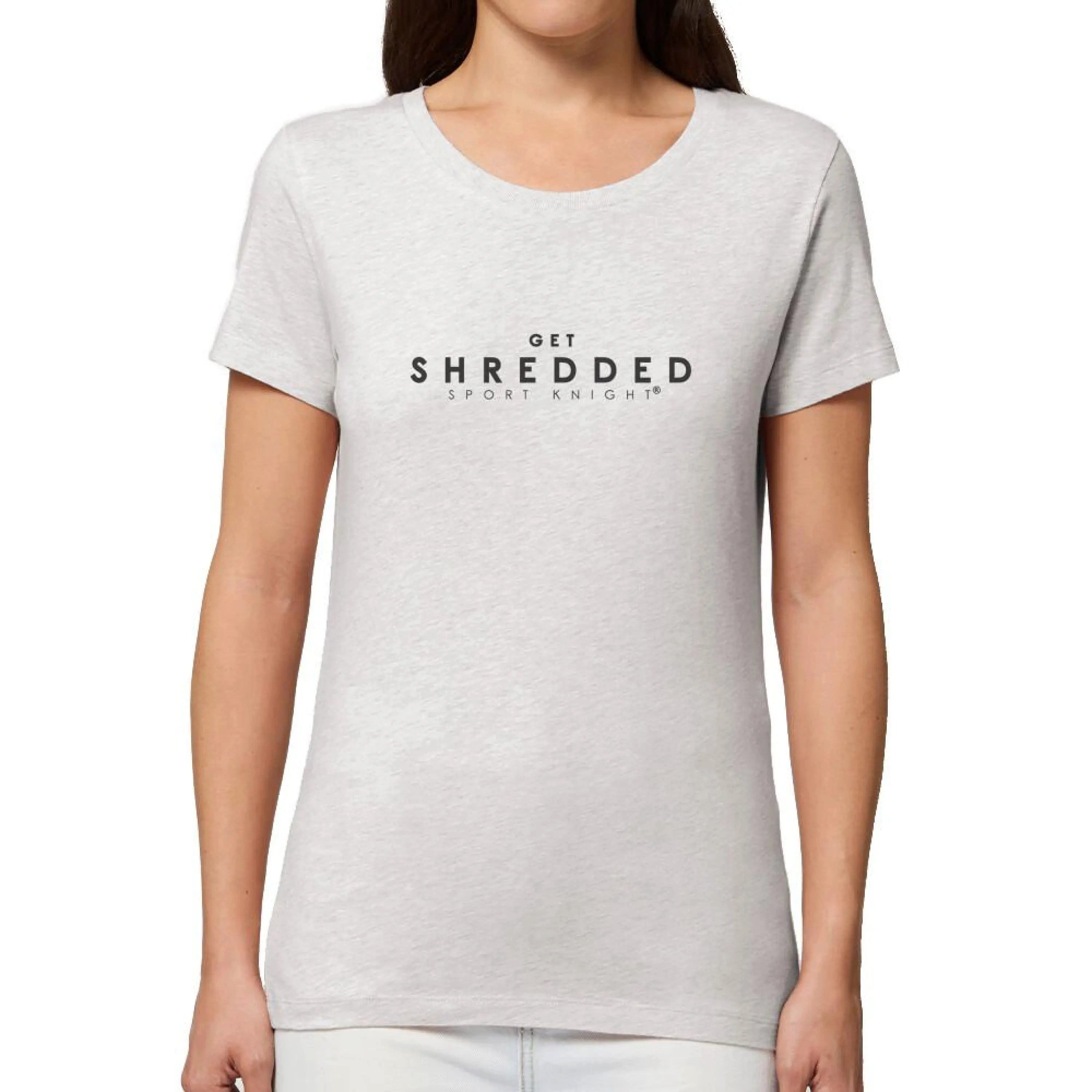 T-Shirt Sport-Knight® Damen Fitness T-Shirt Organisch "Get Shredded" Premium