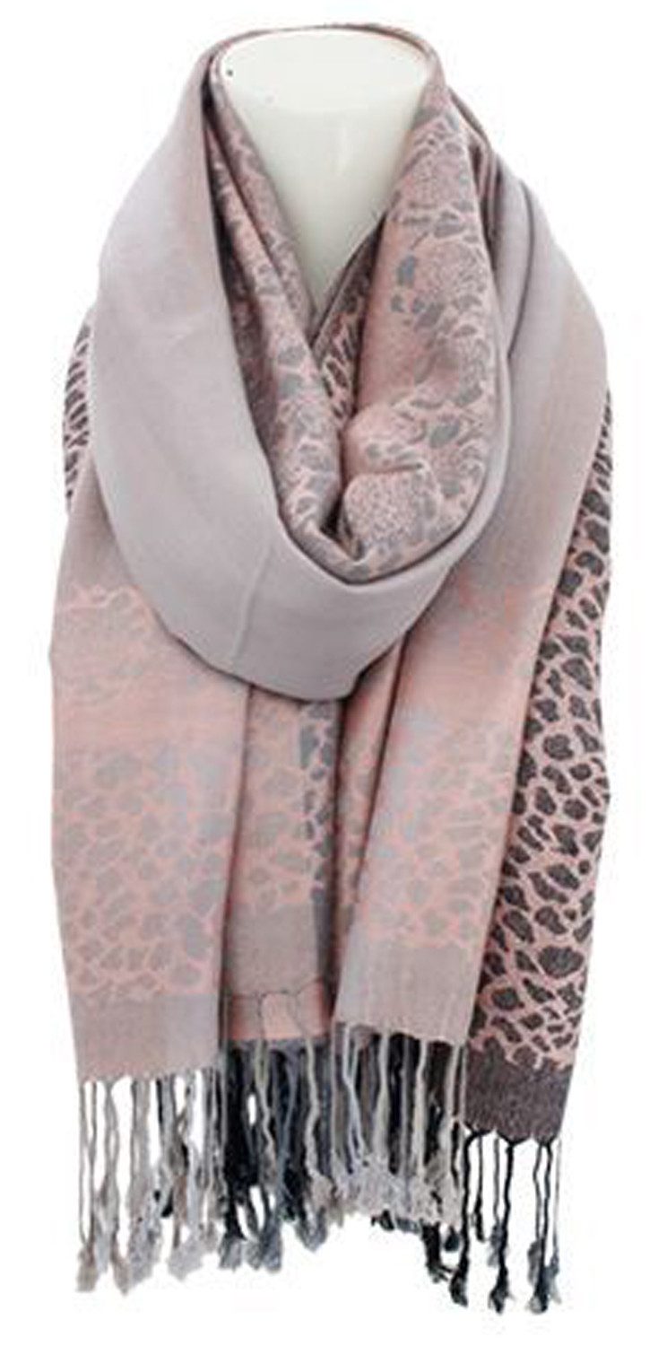 chic4home Schal Dreamy Flair, (1-St. 1-teilig), Damen Schal Stola eleganter Longschal Leopardenmuster