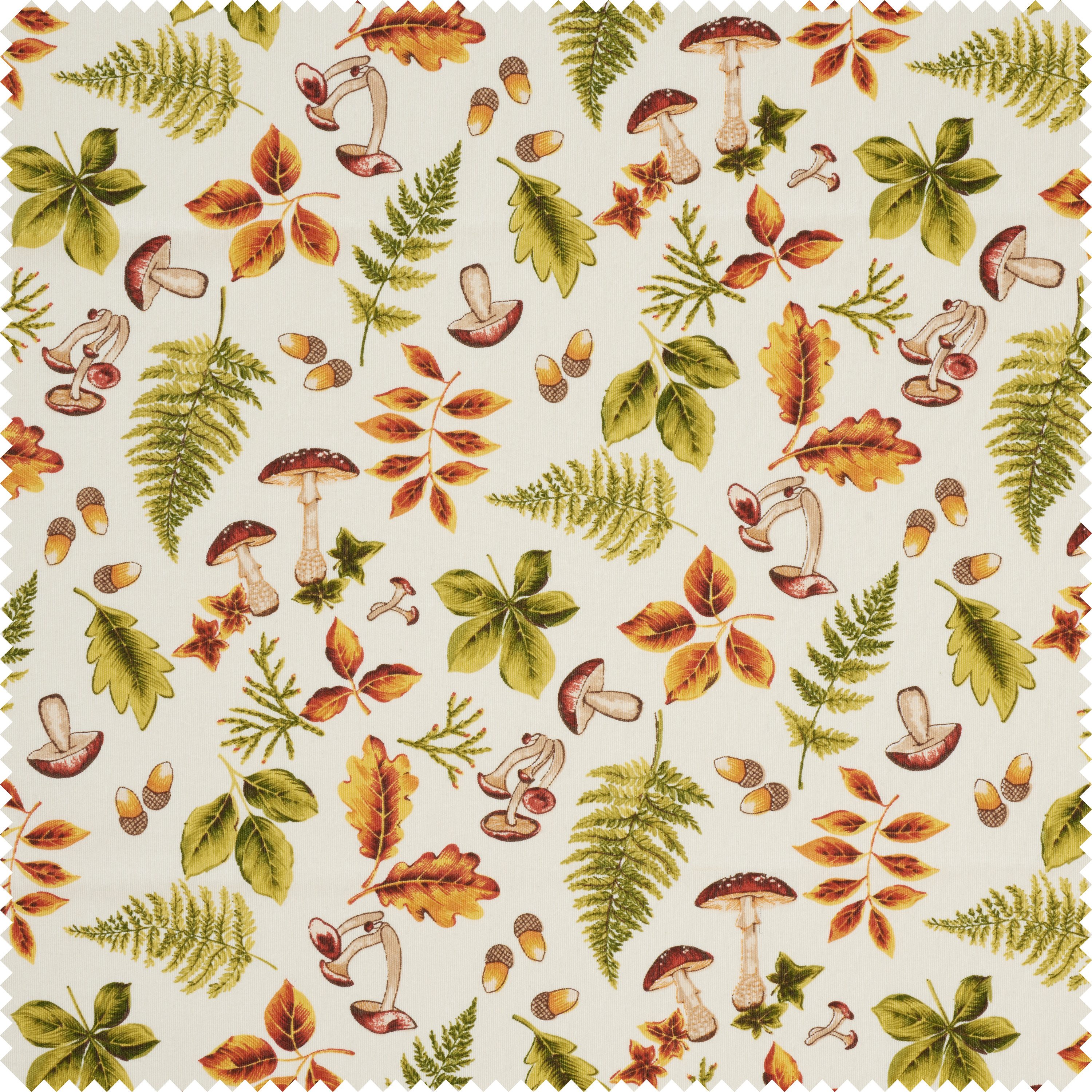 VBS Stoff Herbstblätter und Pilze, 140cm breit, Meterware