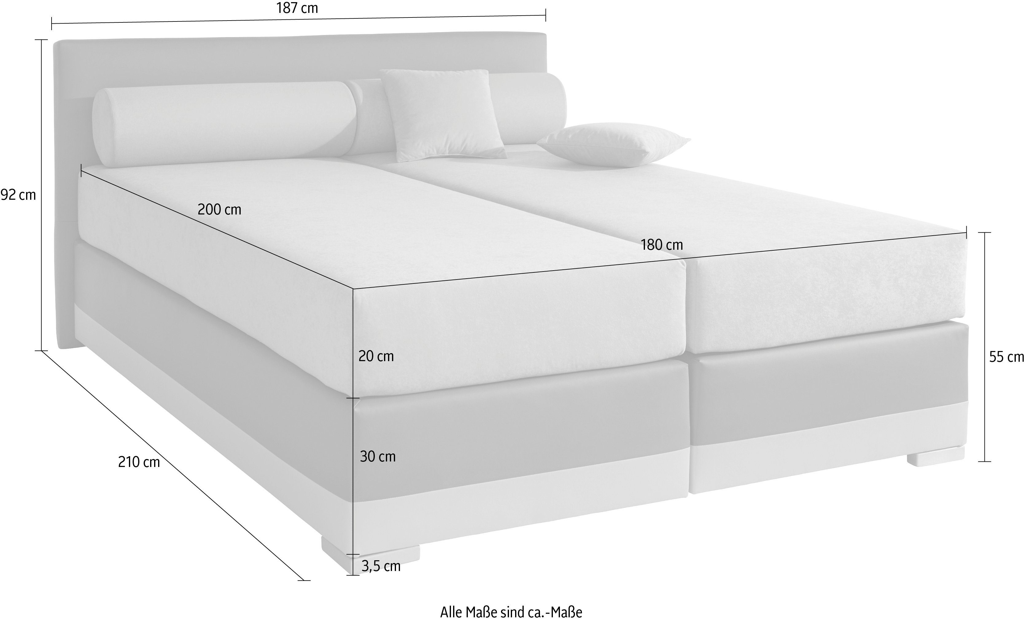 Maintal Boxspringbett Lago, in 3 verschiedenen günstig online kaufen
