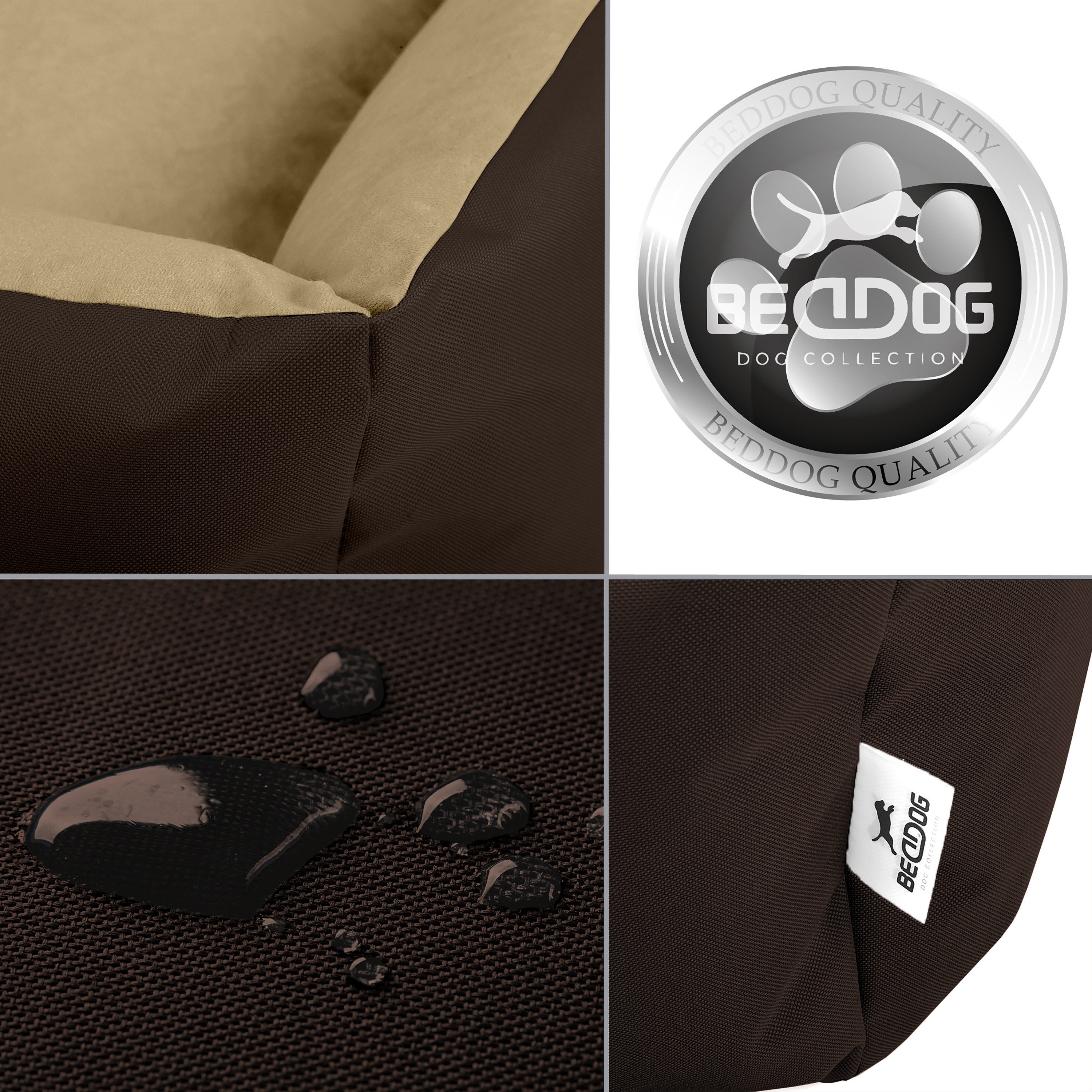 BedDog Tierbett Hundebett LUPI mit Rand, Bezug abnehmbar