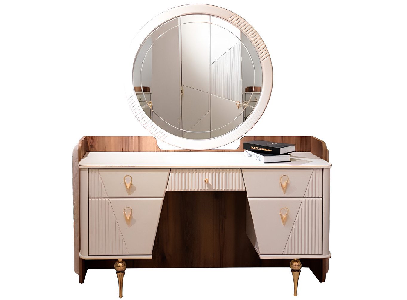 Xlmoebel Schminktisch Eleganter Schminktisch mit Spiegel und hochwertigem Design (Schminktisch mit Spiegel, Schminktisch mit Spiegel), Hergestellt in Europa – Bild 5 von 5
