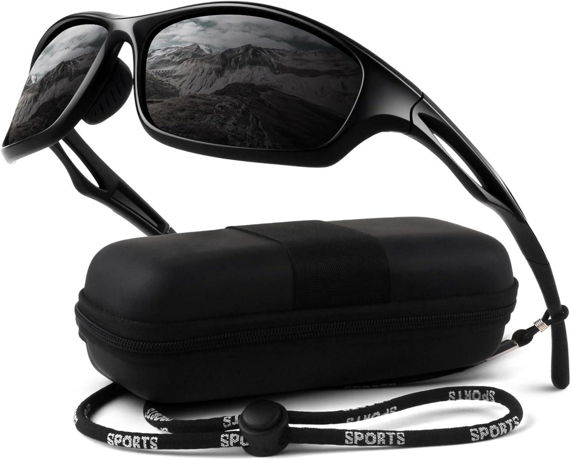 Sonnenbrille Sonnenbrille Herren Polarisiert Verspiegelt TR90 Sportbrille