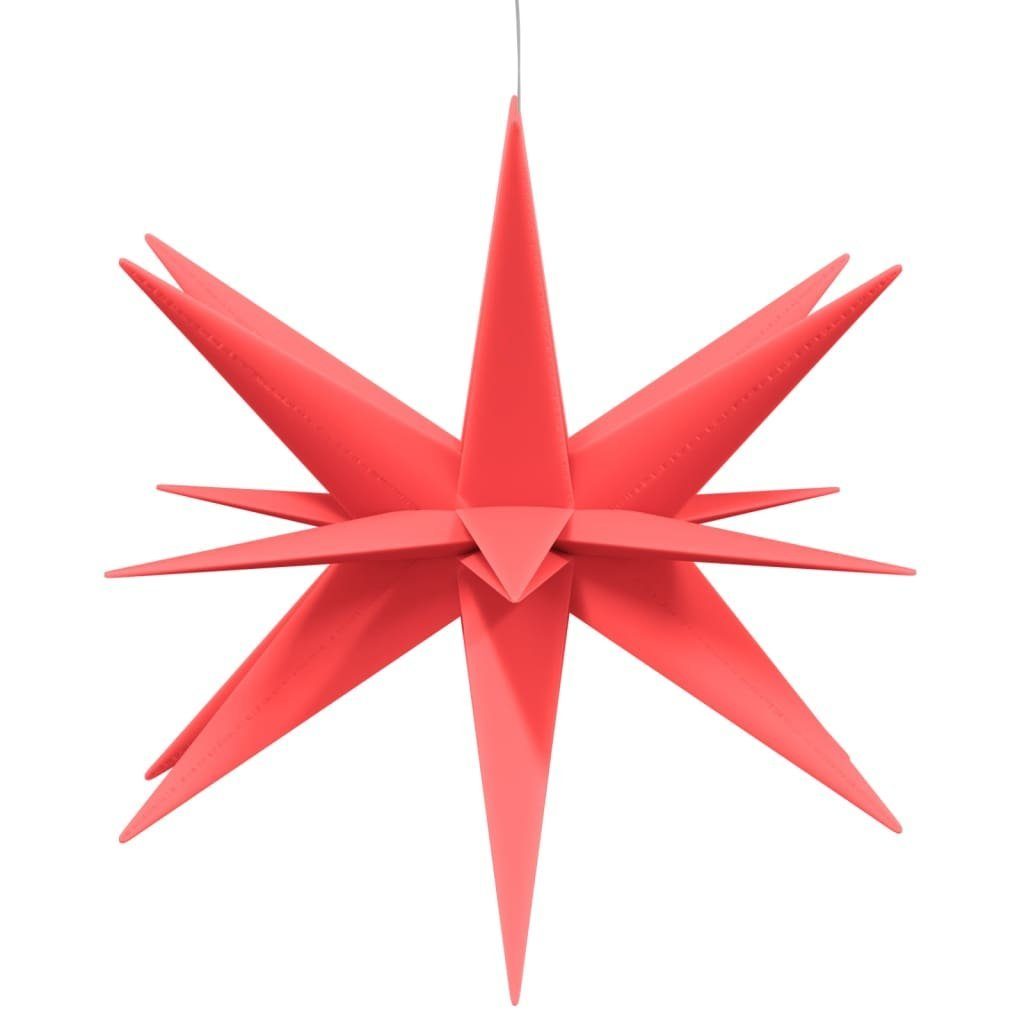 vidaXL Christbaumschmuck Weihnachtsstern mit LED Rot Faltbar 57 cm (1-tlg)