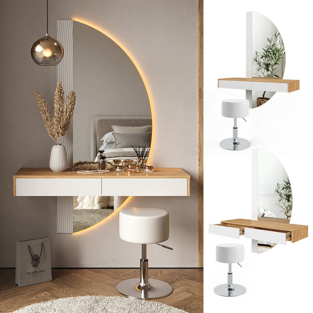 Vicco Schminktisch Melisa, Eiche/Weiß, 120 cm günstig online kaufen