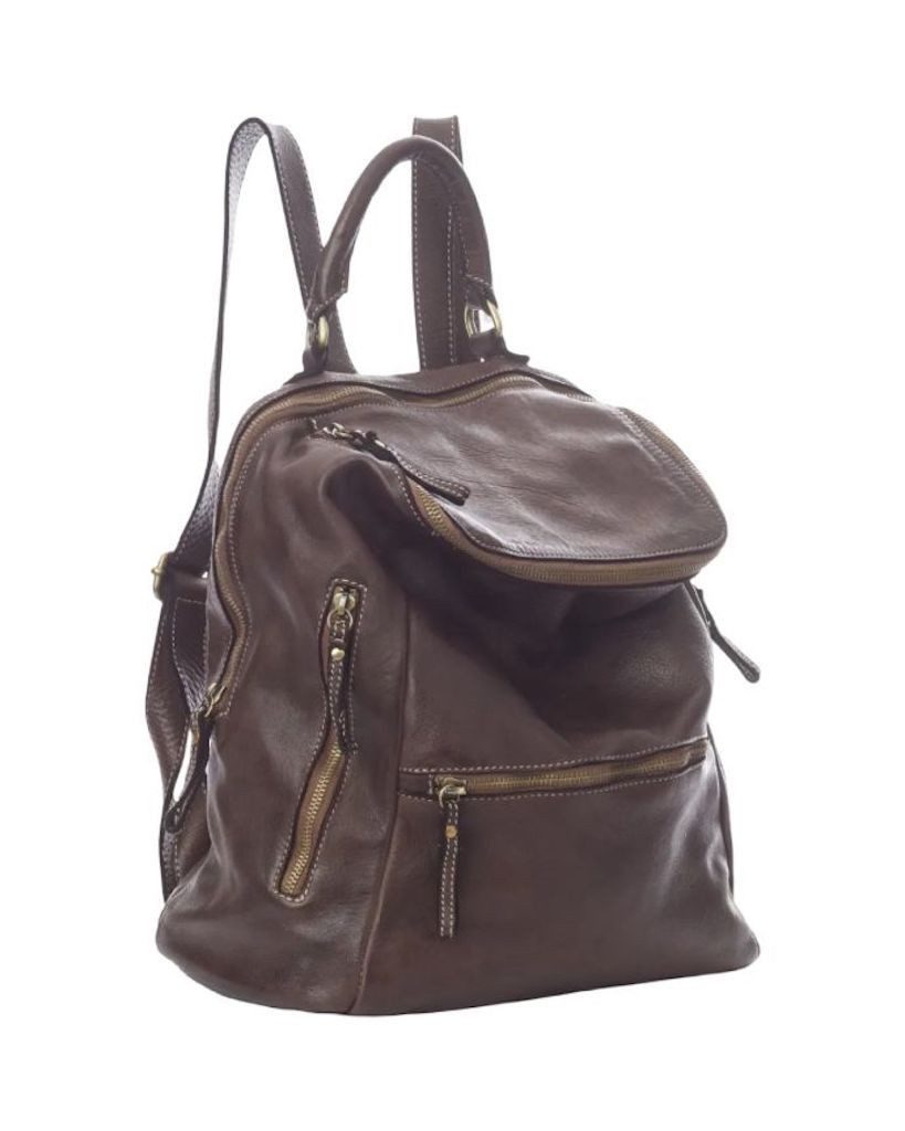 BZNA Rucksack Ben Designer Leder Backpacker, viele Fächer