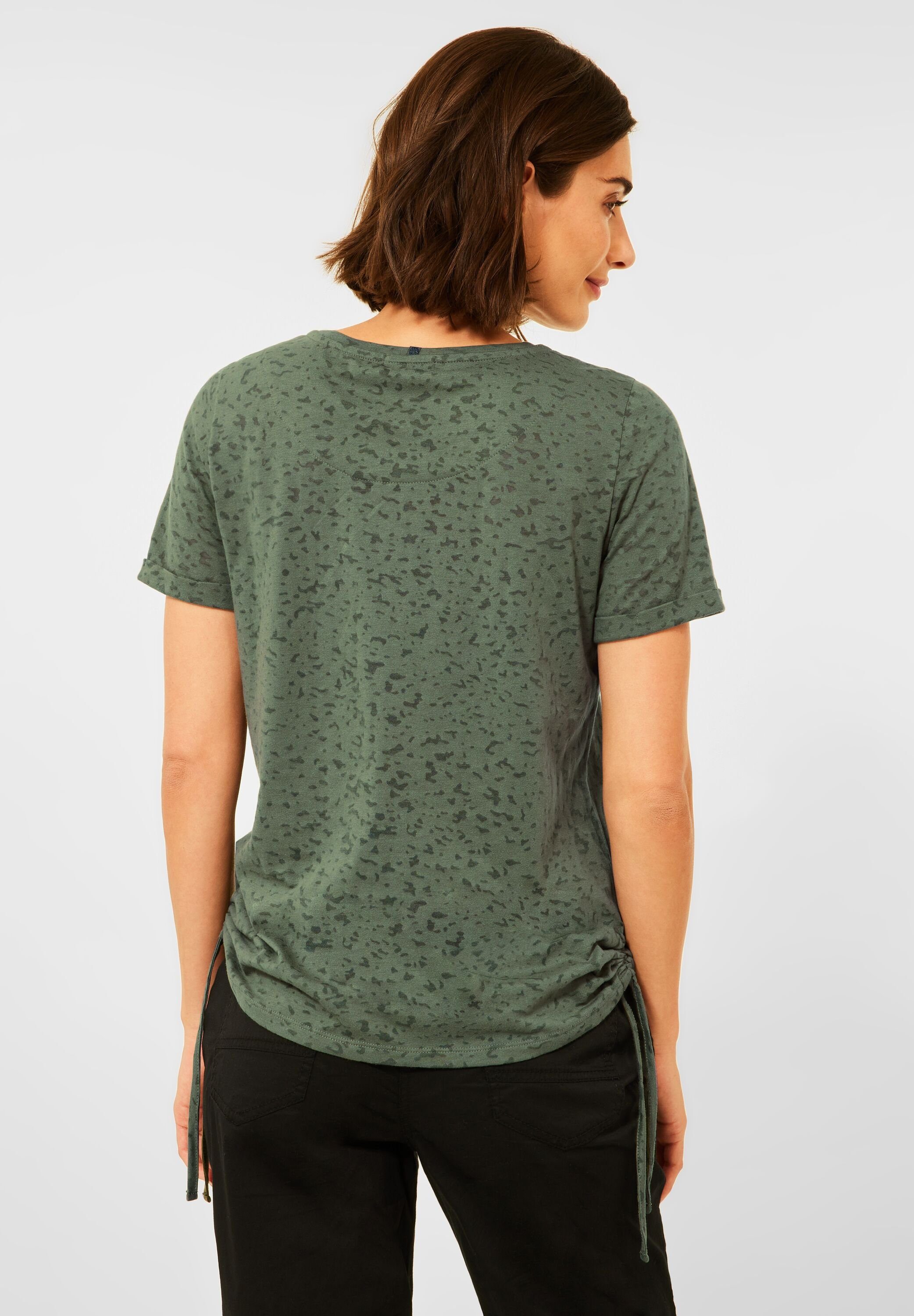 Cecil T-Shirt mit Fotoprint, Seitliche Tunnelzugbänder