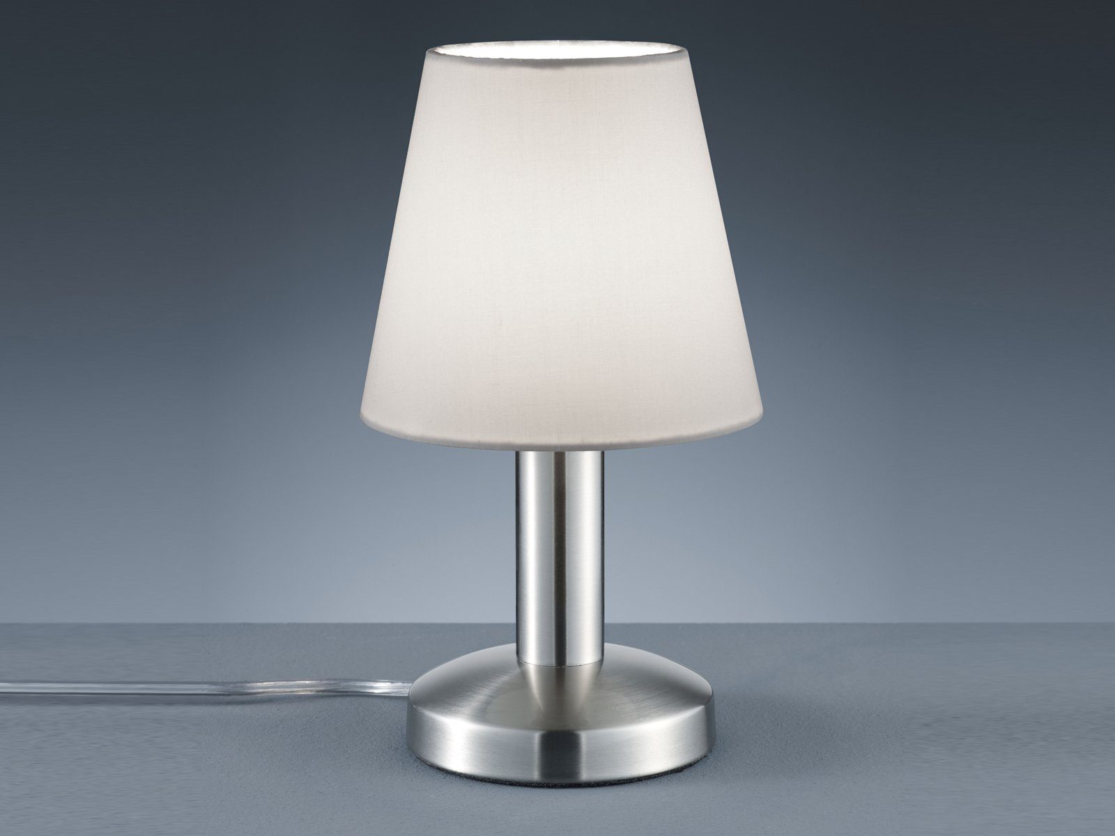 TRIO Leuchten LED Nachttischlampe, Dimmfunktion, LED wechselbar, Warmweiß, klein-e Nachttisch-lampe Touch dimmbar Design-klassiker, Höhe 24cm