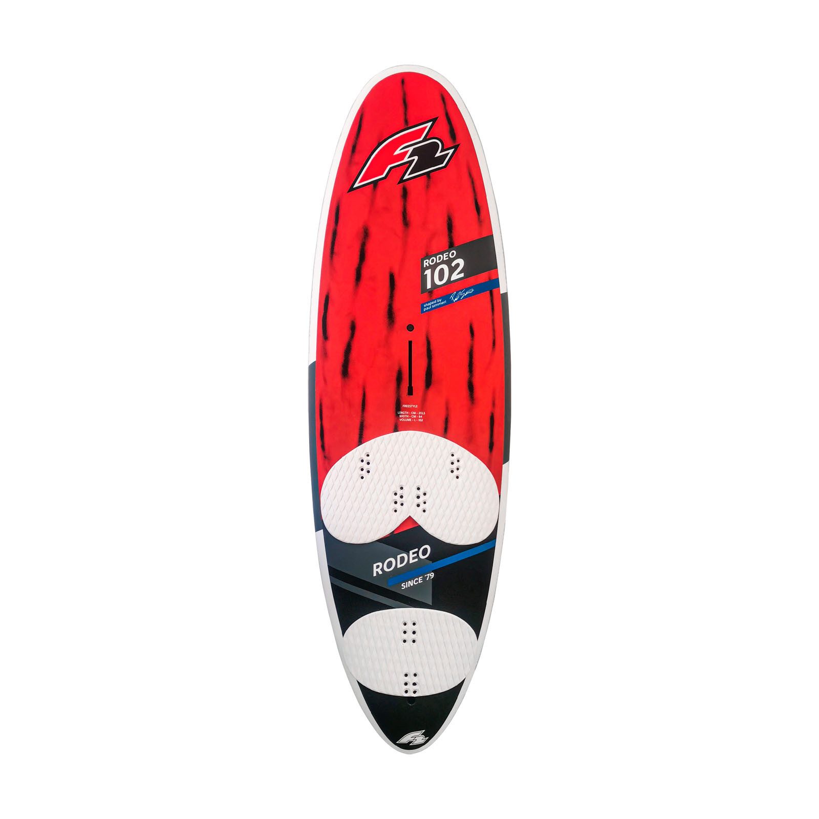 F2 Windsurfboard F2 Sale Windsurfboard Rodeo 95L Rot/Schwarz Modell 2022/23 NEU, Surfbrett