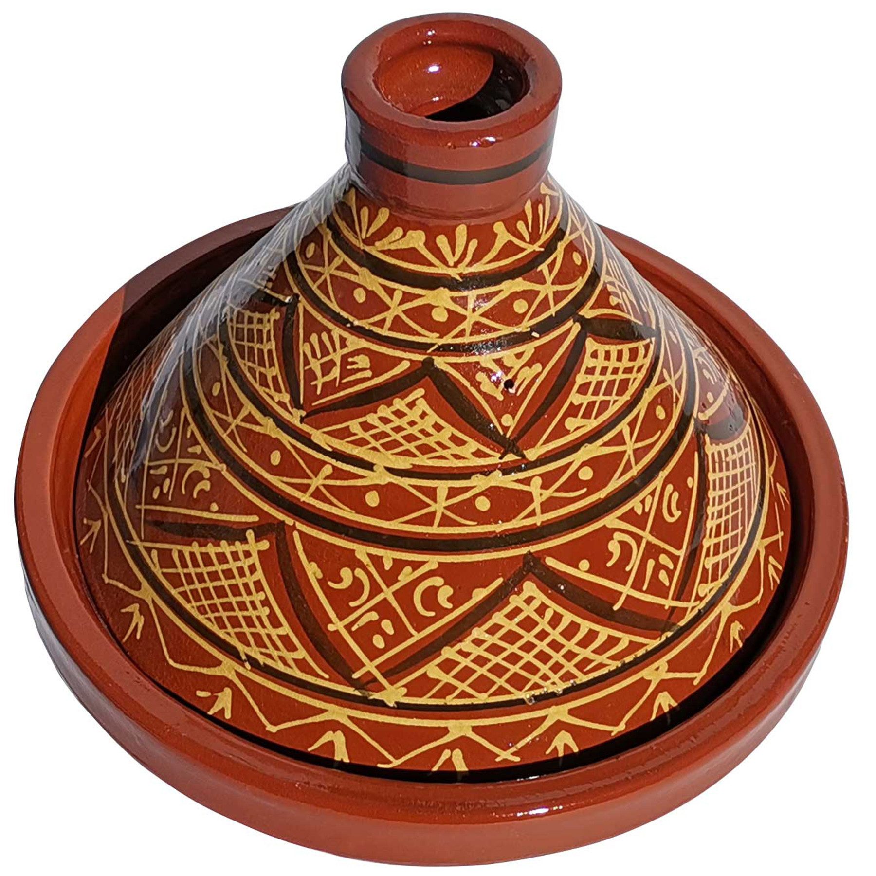 Casa Moro Dampfgartopf Marokkanische Tajine Agadir 34 cm glasiert, handbemalte Tagine, Keramik