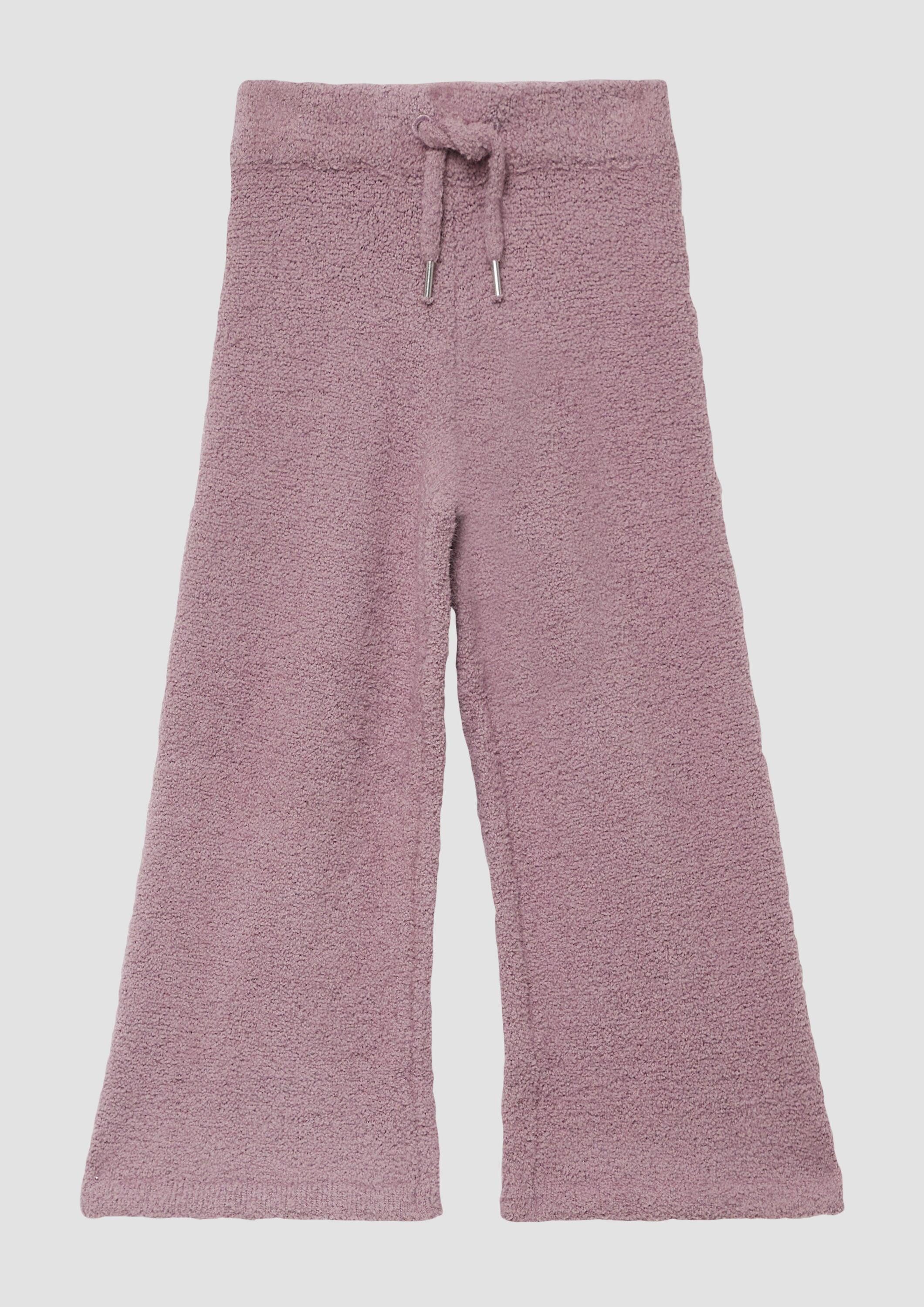 s.Oliver Jogginghose Leggings Kuschelige Strickhose in Bouclé-Optik mit weitem Bein