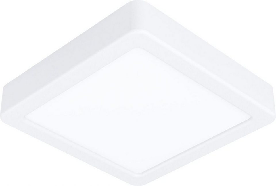 EGLO Deckenleuchte Eglo LED Aufbauleuchte Fueva 5 weiß 16 x 16 cm nw, LED,  Nicht dimmbar nicht Smart Home-fähig ohne Bewegungsmelder