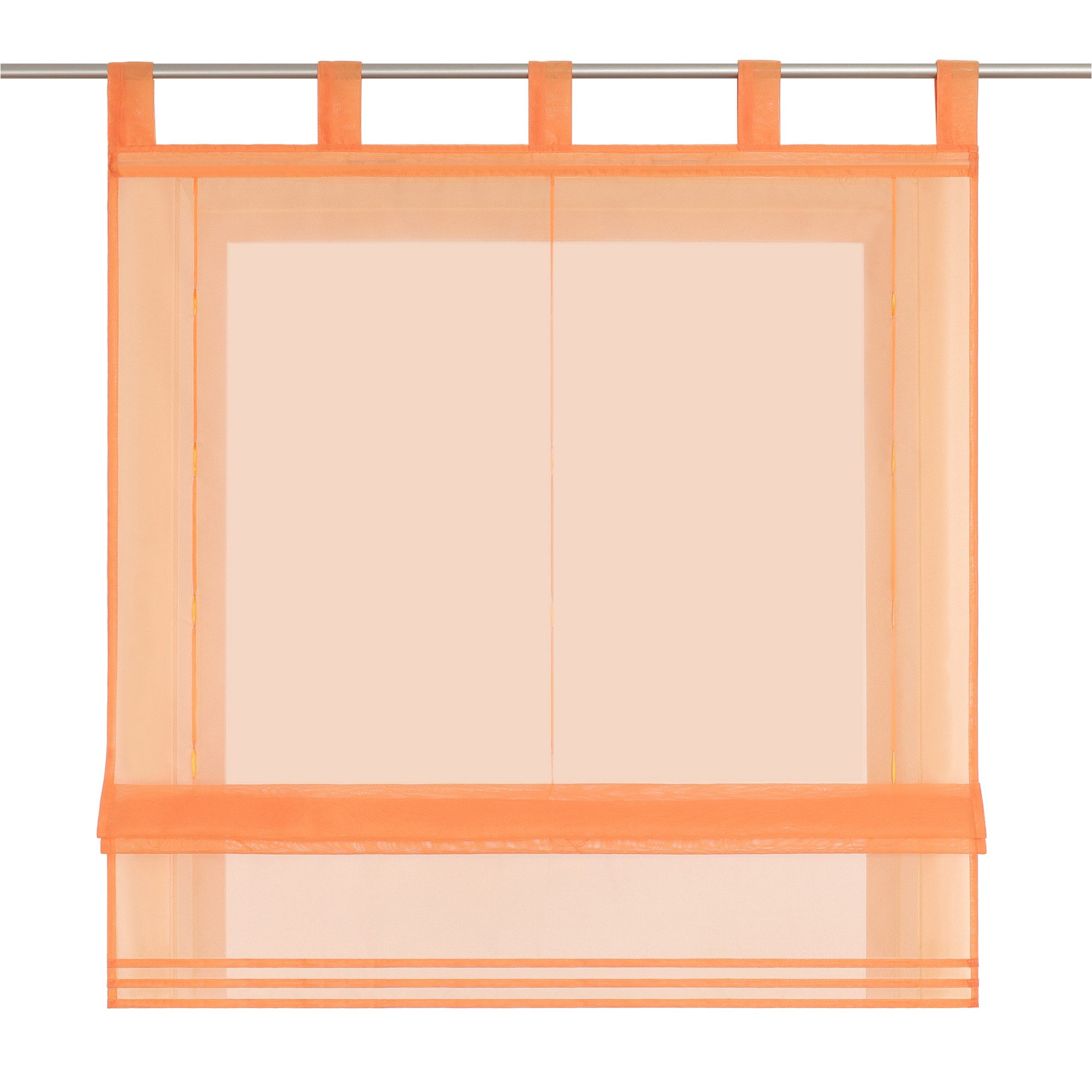 Delien Raffrollo vielseitiger Kurzrollo Sophia in uni‑Farbe, Fensterrollo für Fenster, mit Schlaufen, Voile Uni Wohnzimmer Gardine