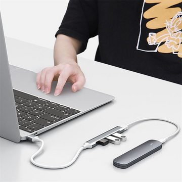 Rutaqian USB C Hub 4-in-1 Dock USB C Adapter für MacBook M1, iPad Pro und Mehr Notebook-Adapter USB-C zu USB-C