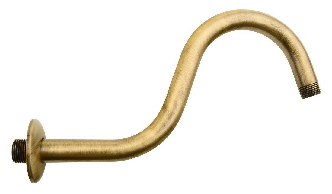 Sapho Brausearm Duscharm rund S-Form, 300mm, Bronze, Sapho-BR556