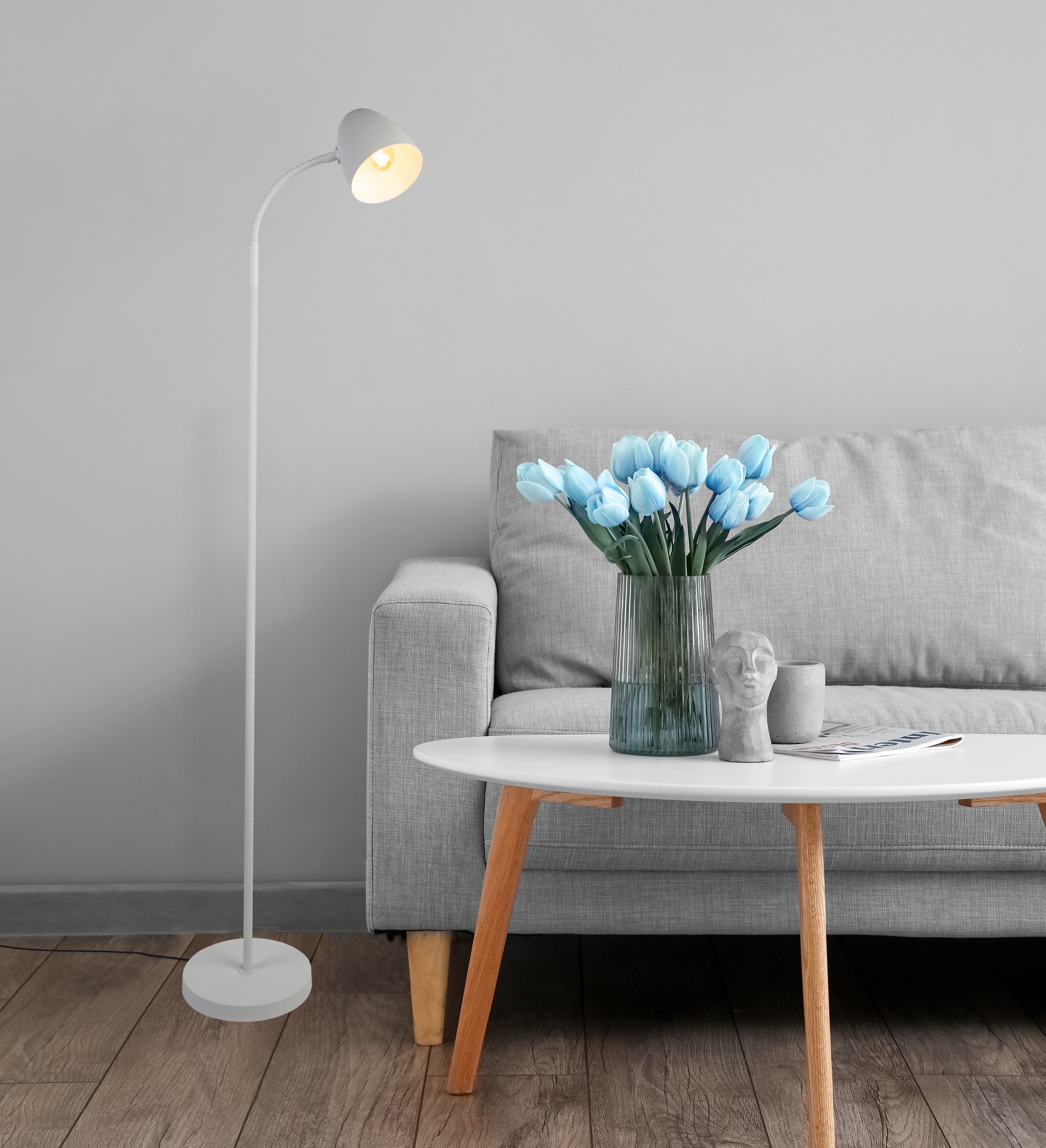 NOWA Stehlampe JASON, ohne Leuchtmittel, Stehlampe Wohnzimmer Schlafzimmer Flur Design-Leuchte