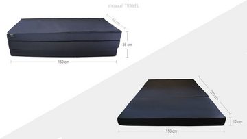Klappmatratze Luxus Gästematratze 150/160 x 200/190cm, shogazi ®, 12 cm hoch, 3-teilige mit abnehmbarem Bezug - MADE IN GERMANY