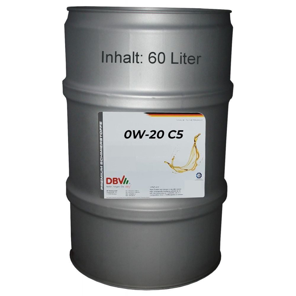 DBV Motoröl DBV 0W-20 Motorenöl 60-Liter-Fass