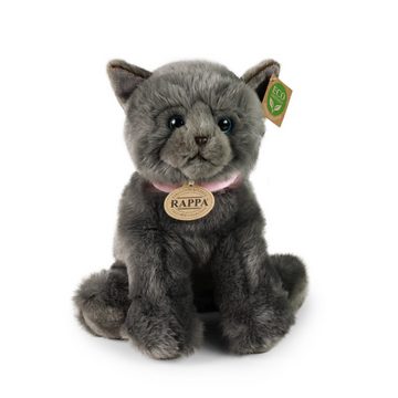 Teddys Rothenburg Kuscheltier Kuscheltier Katze mit Halsband sitzend grau 25 cm (Katze)