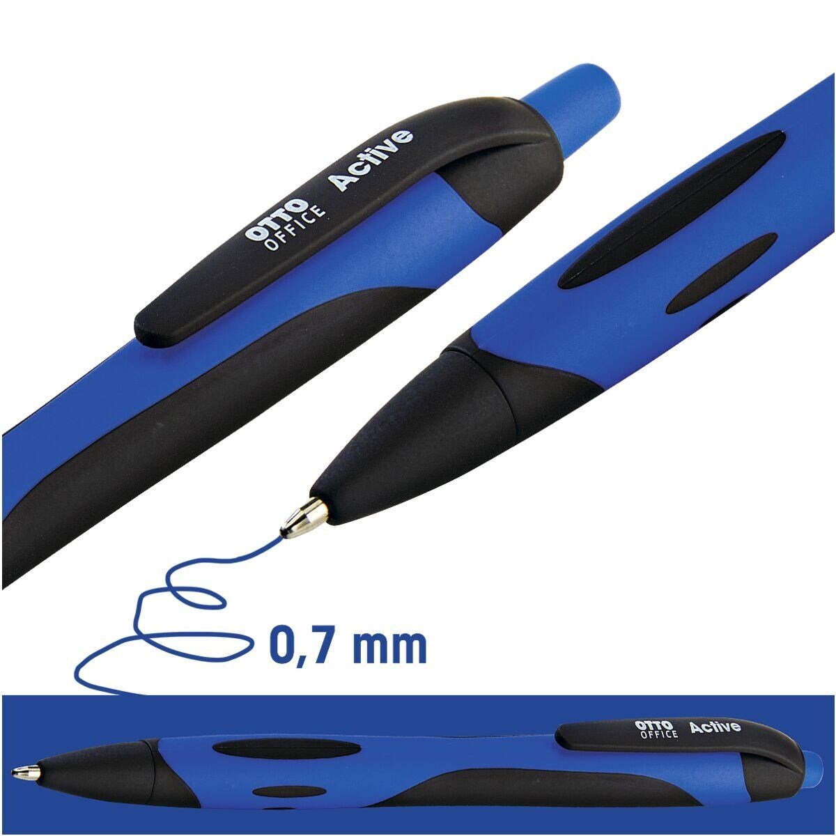 Otto Office Kugelschreiber Active, mit Druckmechanik und Taschenclip