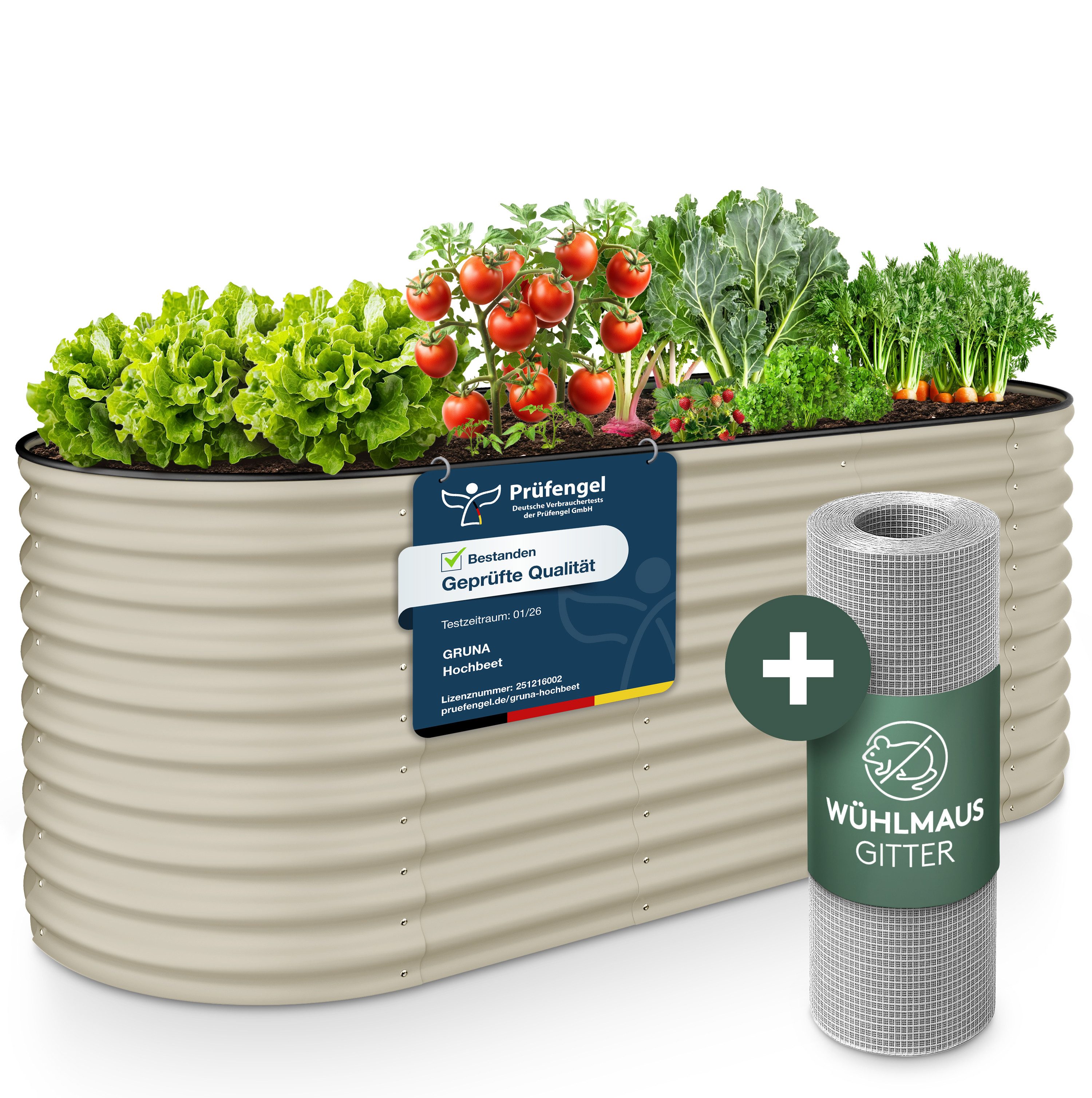 GRUNA Hochbeet GRUNA - Hochbeet Metall I 6 in 1 Modular Hochbeete-Kit