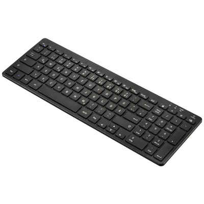 Renkforce RF-WLKB-300 kompakte Funktastatur Tastatur (Geräuscharme Tasten, Multimediatasten)