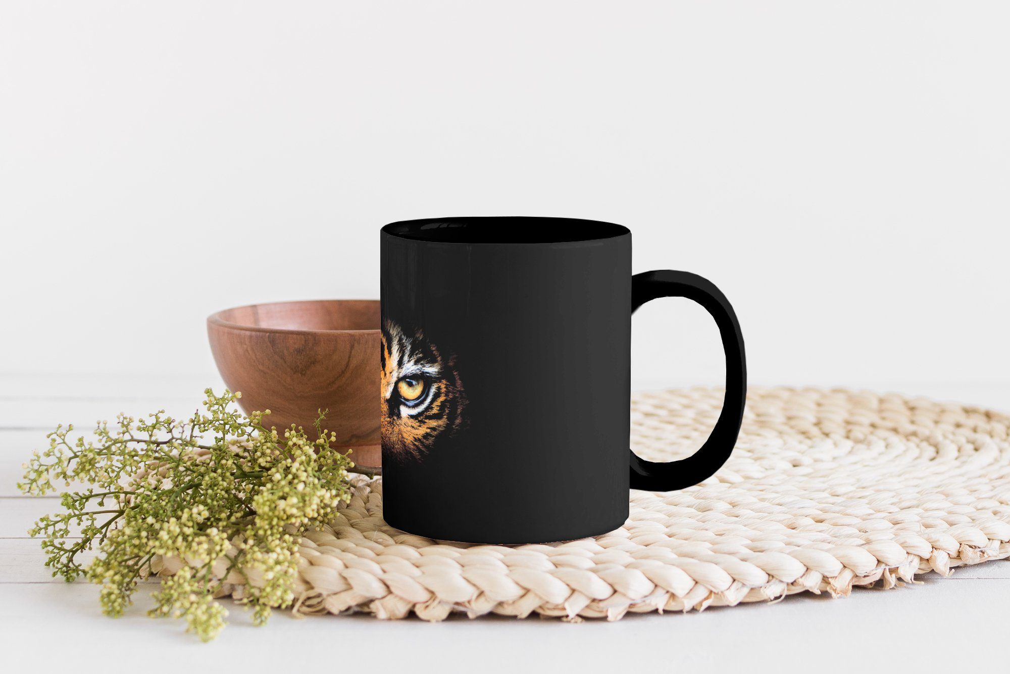 Auge Kaffeetassen, Zaubertasse, - Tier, - Geschenk Tasse Tiger Teetasse, MuchoWow Keramik, Farbwechsel,