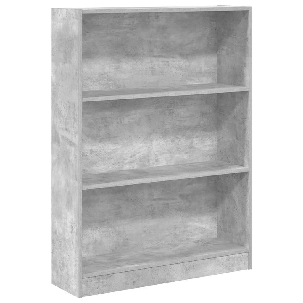 vidaXL Bücherregal Bücherregal Betongrau 80x24x109 cm Holzwerkstoff, 1-tlg.
