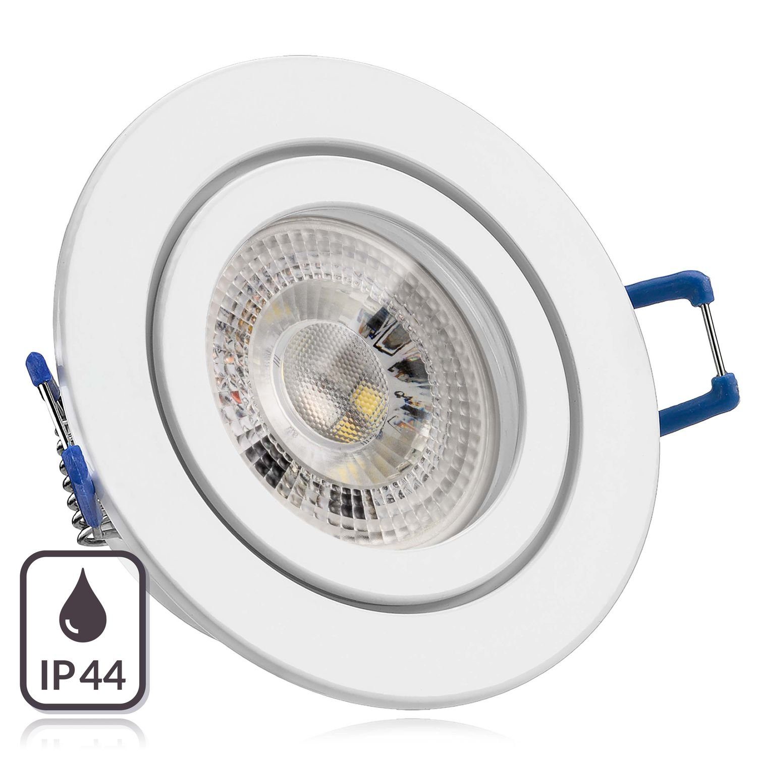 LEDANDO LED Einbaustrahler IP44 RGB mit Einbaustrahler 3W in von - LEDANDO Set weiß LED LED GU10