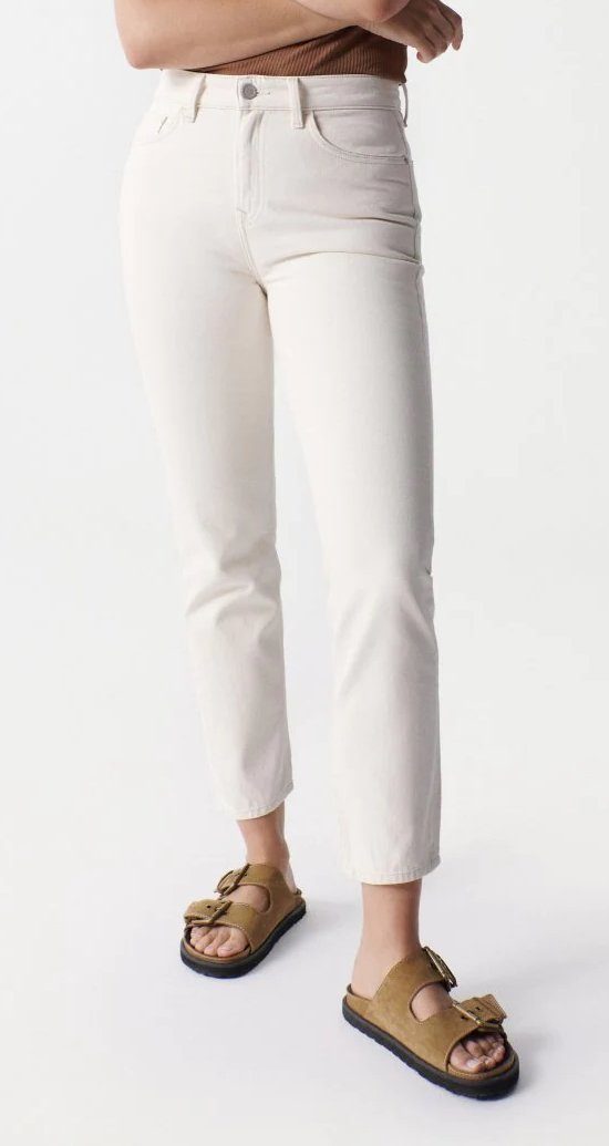 zeigen Sie anmutige Würde Salsa Stretch-Jeans SALSA JEANS TRUE SLIM beige ecru CROPPED 126114.0071