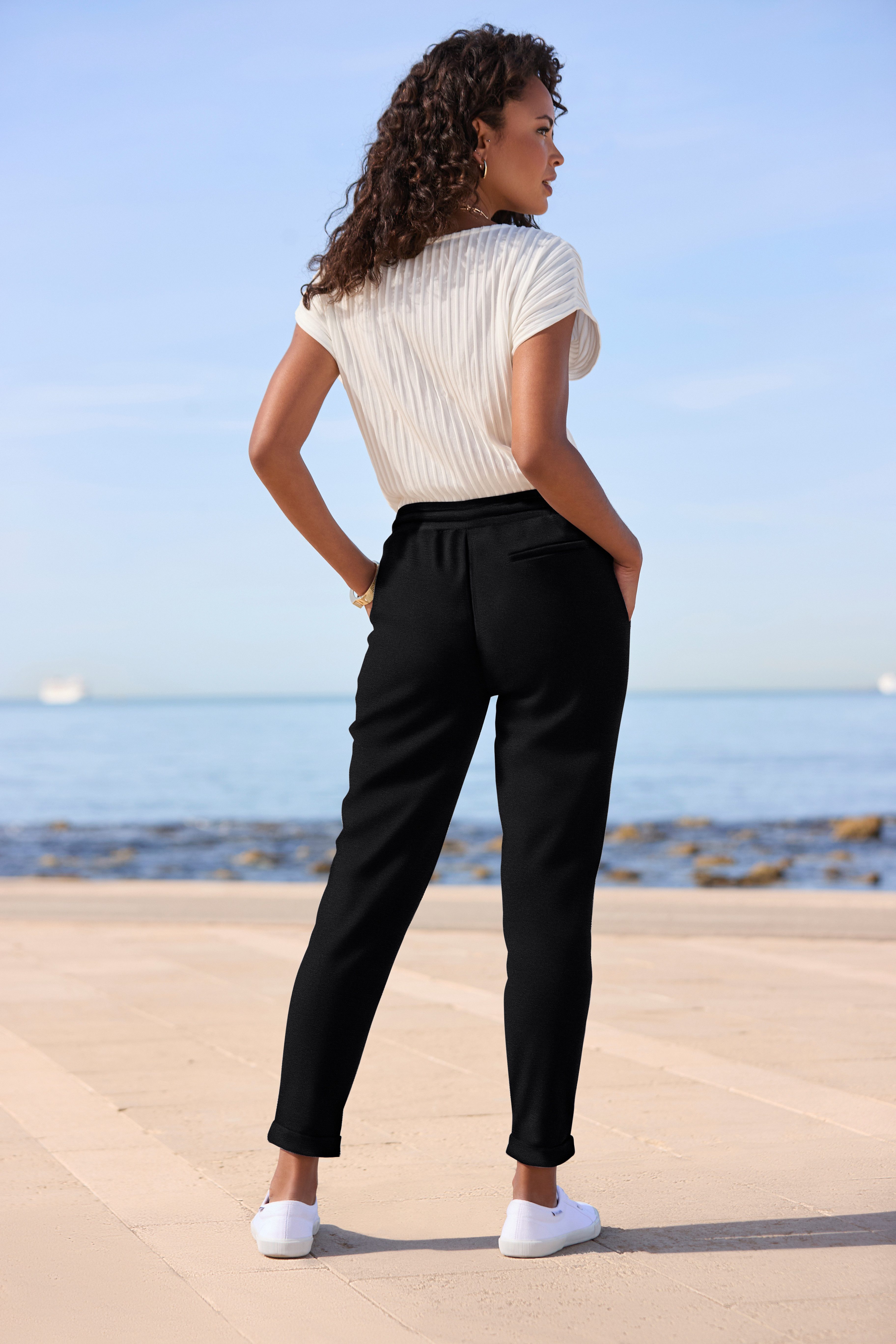 Vivance Jogger Pants mit praktischen Eingrifftaschen, Schlupfhose, casual-chic