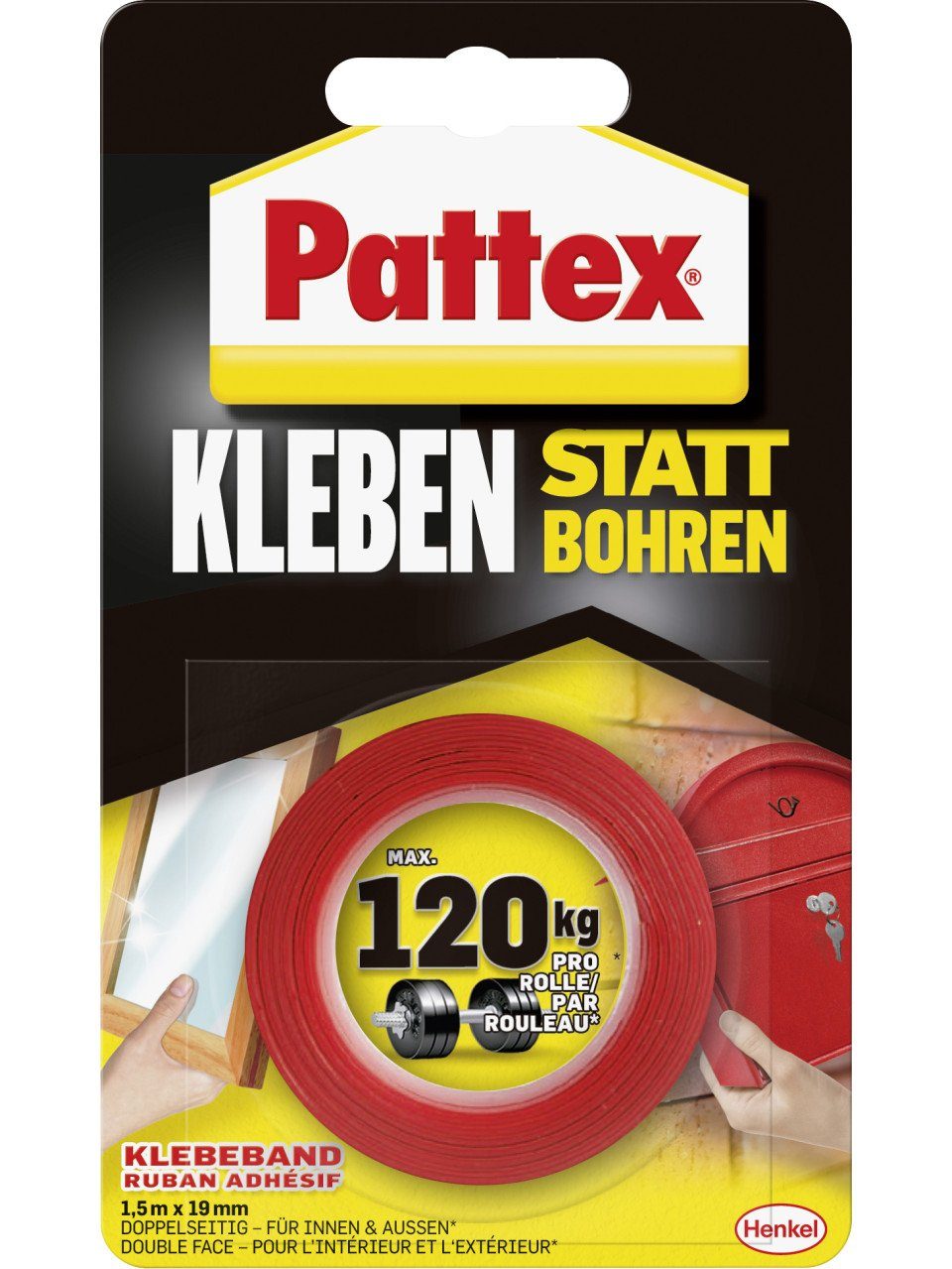 Montageband Pattex Kleben statt Bohren Klebeband superstark