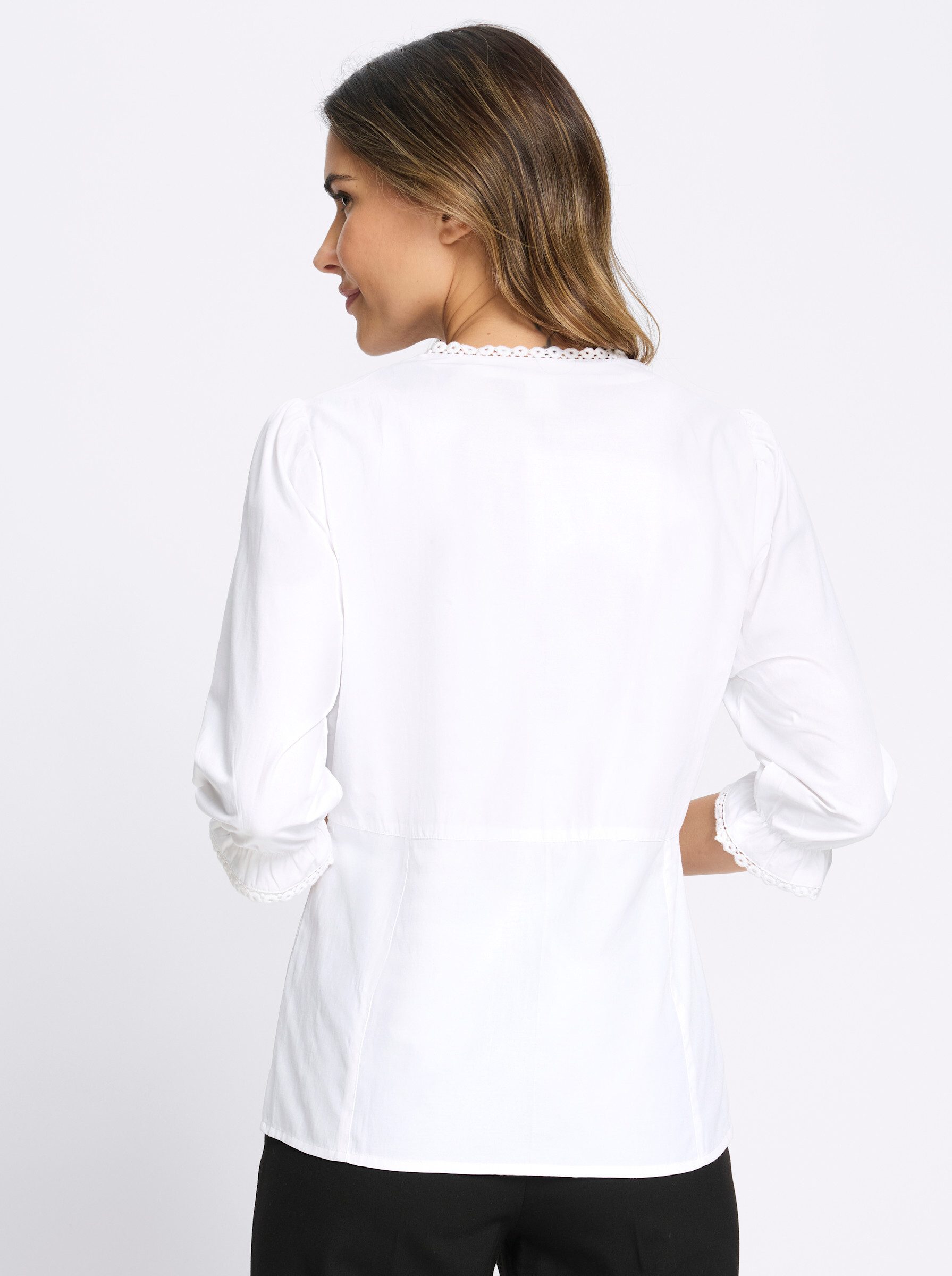 Sieh an! Klassische Bluse 3/4-Arm-Bluse