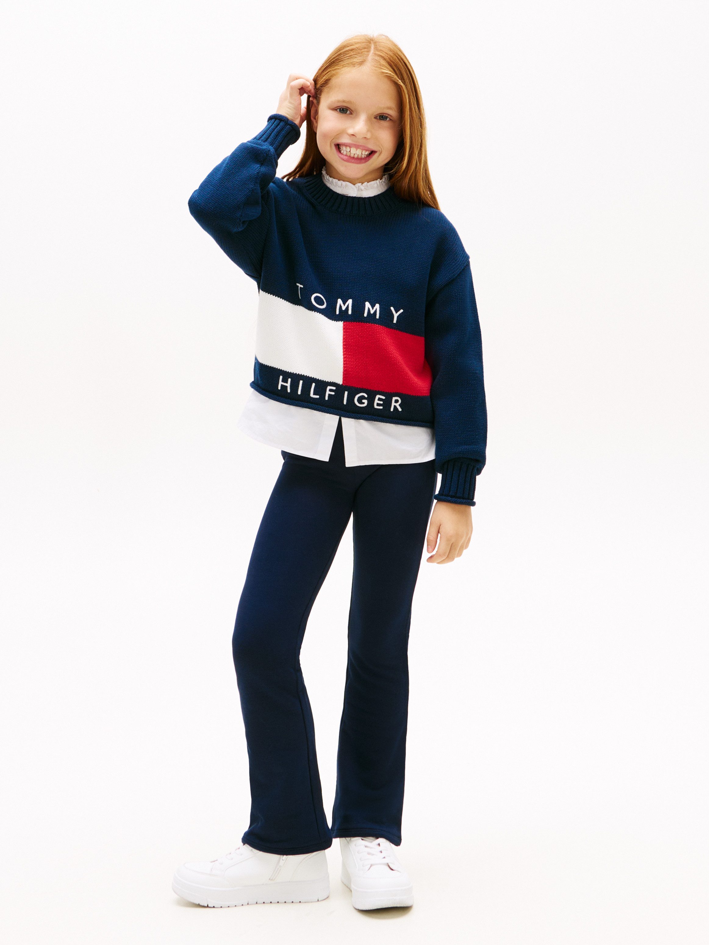 Tommy Hilfiger Leggings TOMMY FOIL FLARE LEGGING Regular fit, für Kinder bis 16 Jahre