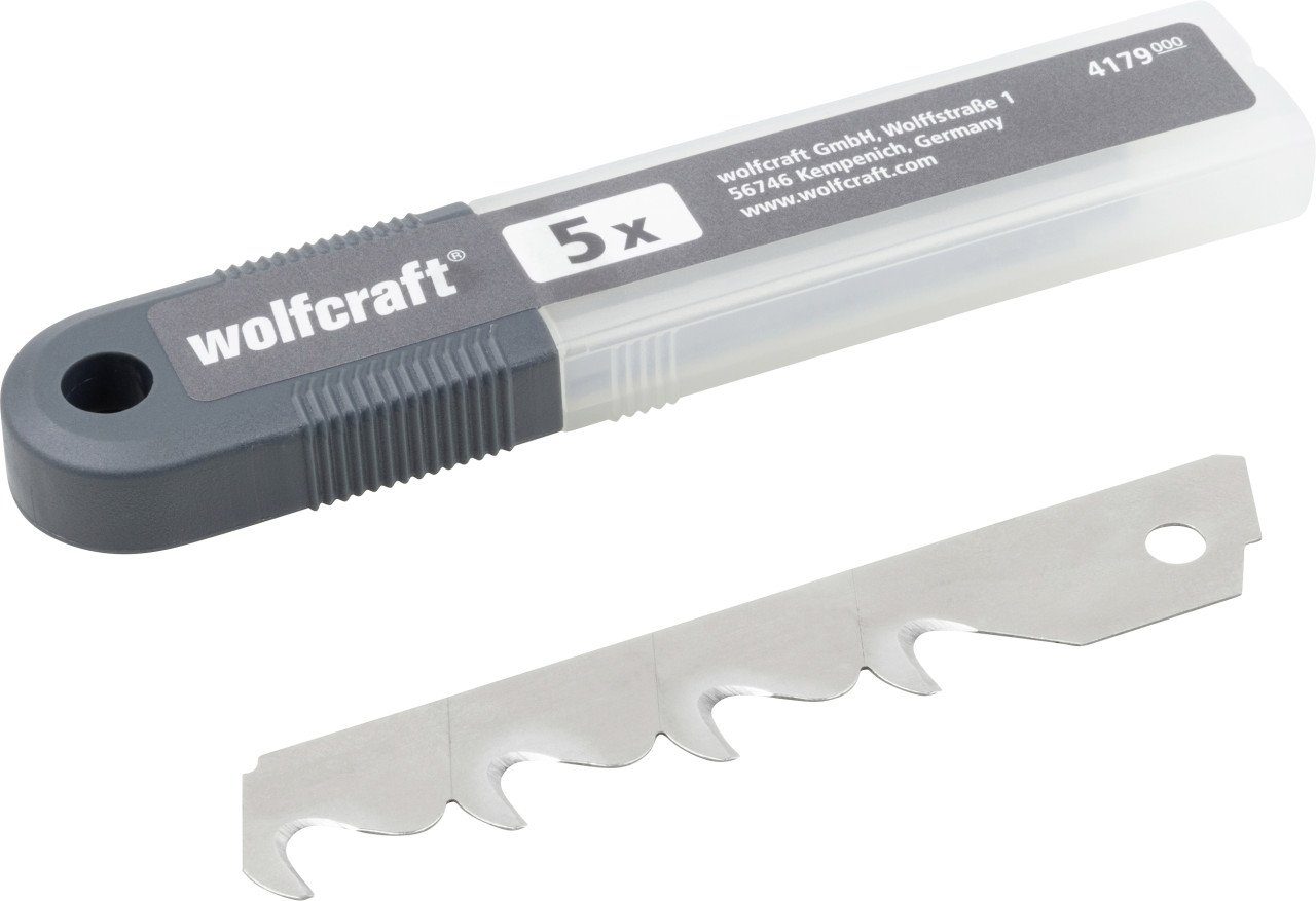Wolfcraft Cuttermesser Wolfcraft Hakenabbrechklingen 18 mm 5 Stück
