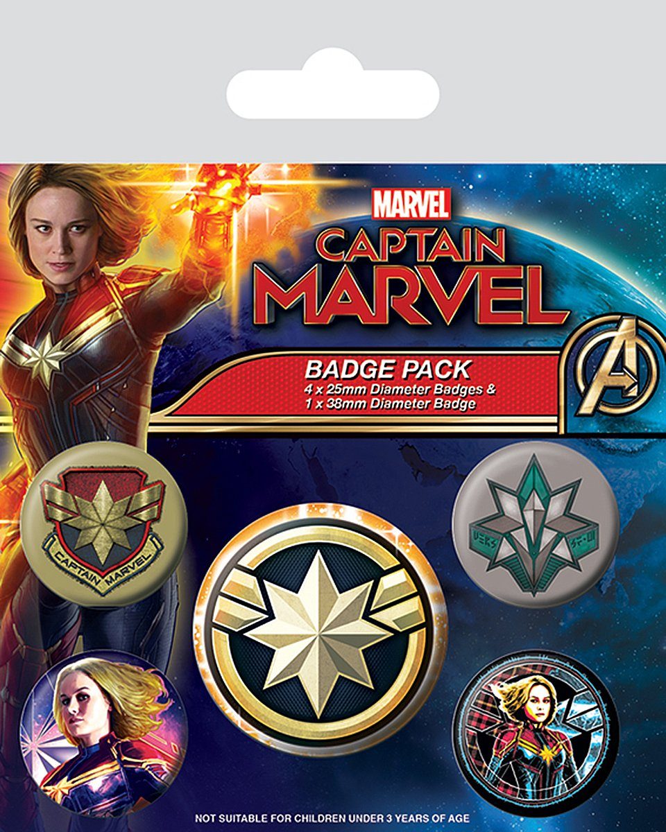 PYRAMID Button Set Button Captain Marvel Set Patches