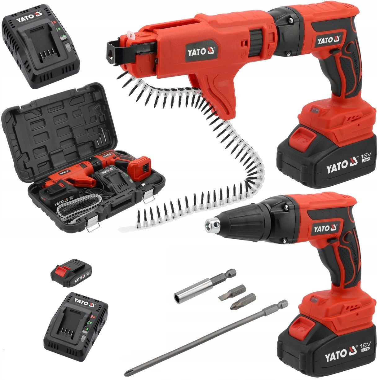 Yato Akku-Magazinschrauber Akku Magazinschrauber 18V (1xAkku 4Ah), (Akku Magazinschrauber 18V (1xAkku 4Ah)