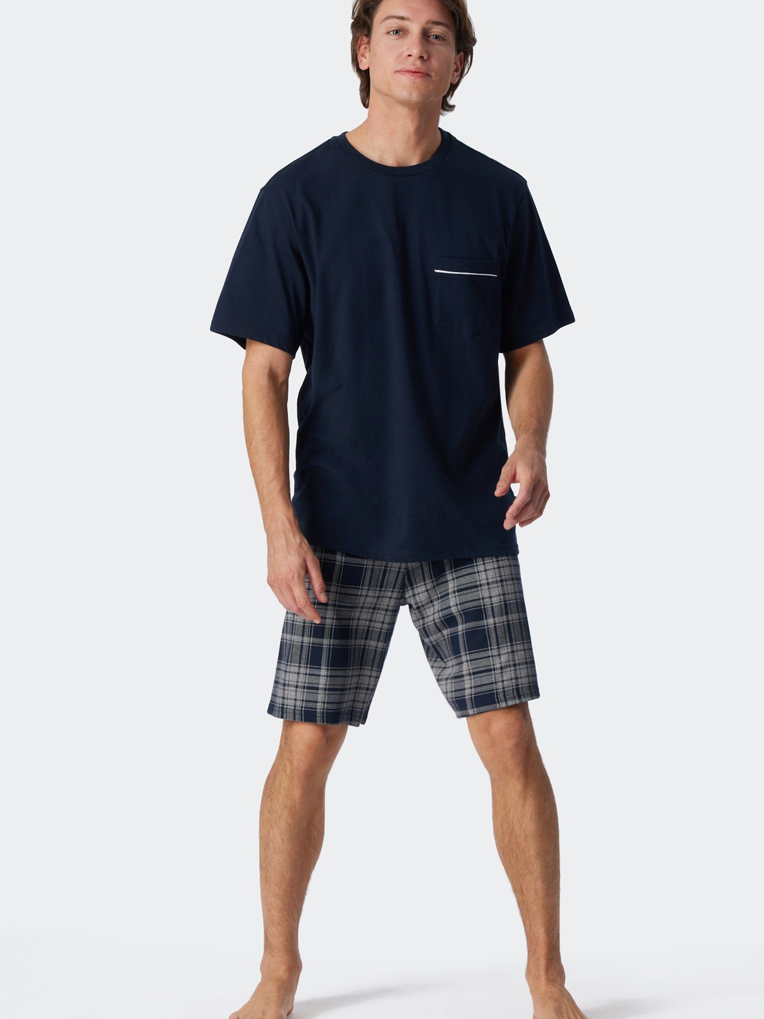 Schiesser Pyjama Comfort Fit dunkelblau