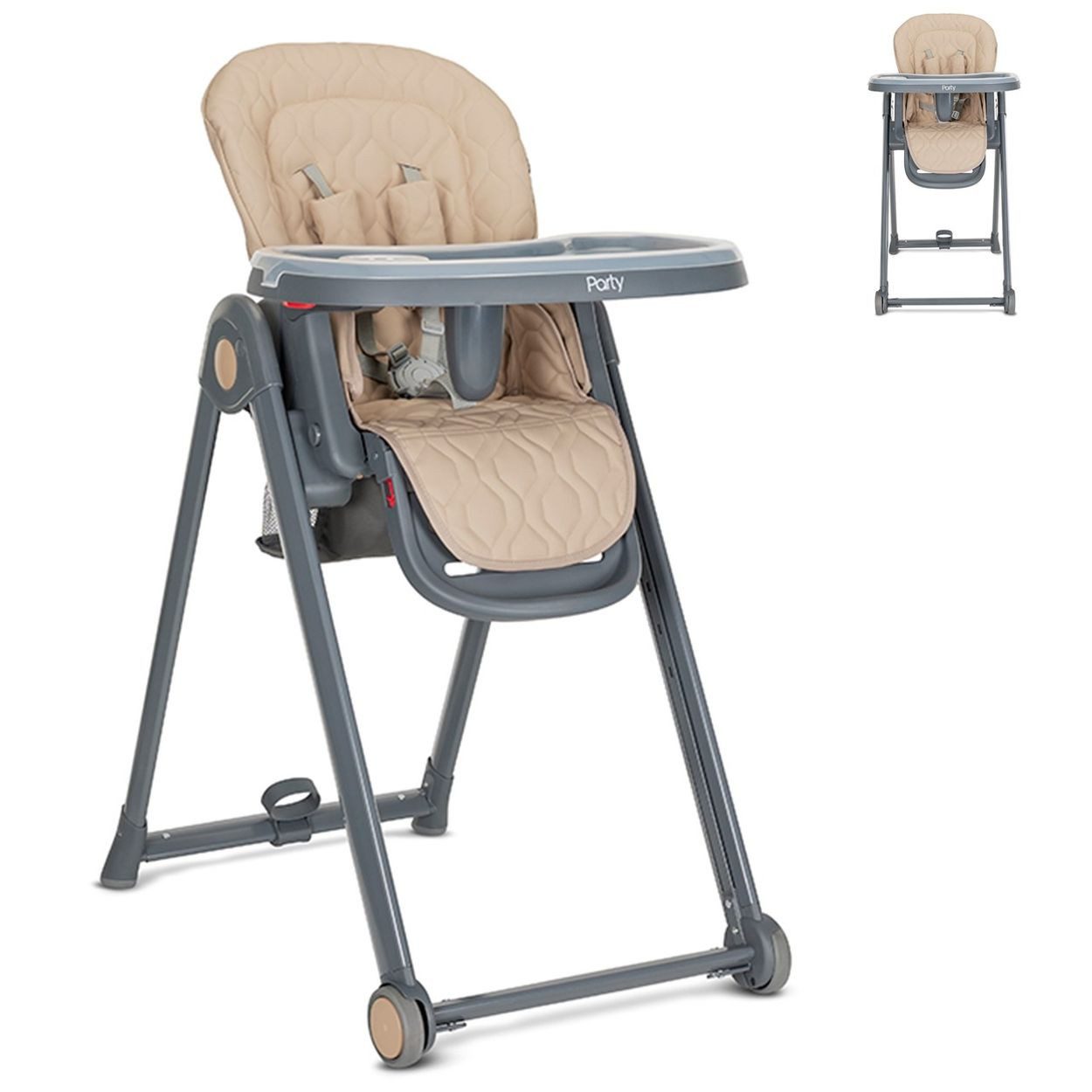 Lorelli Kombihochstuhl Kinderhochstuhl PARTY, Rollen Höhe günstig online kaufen