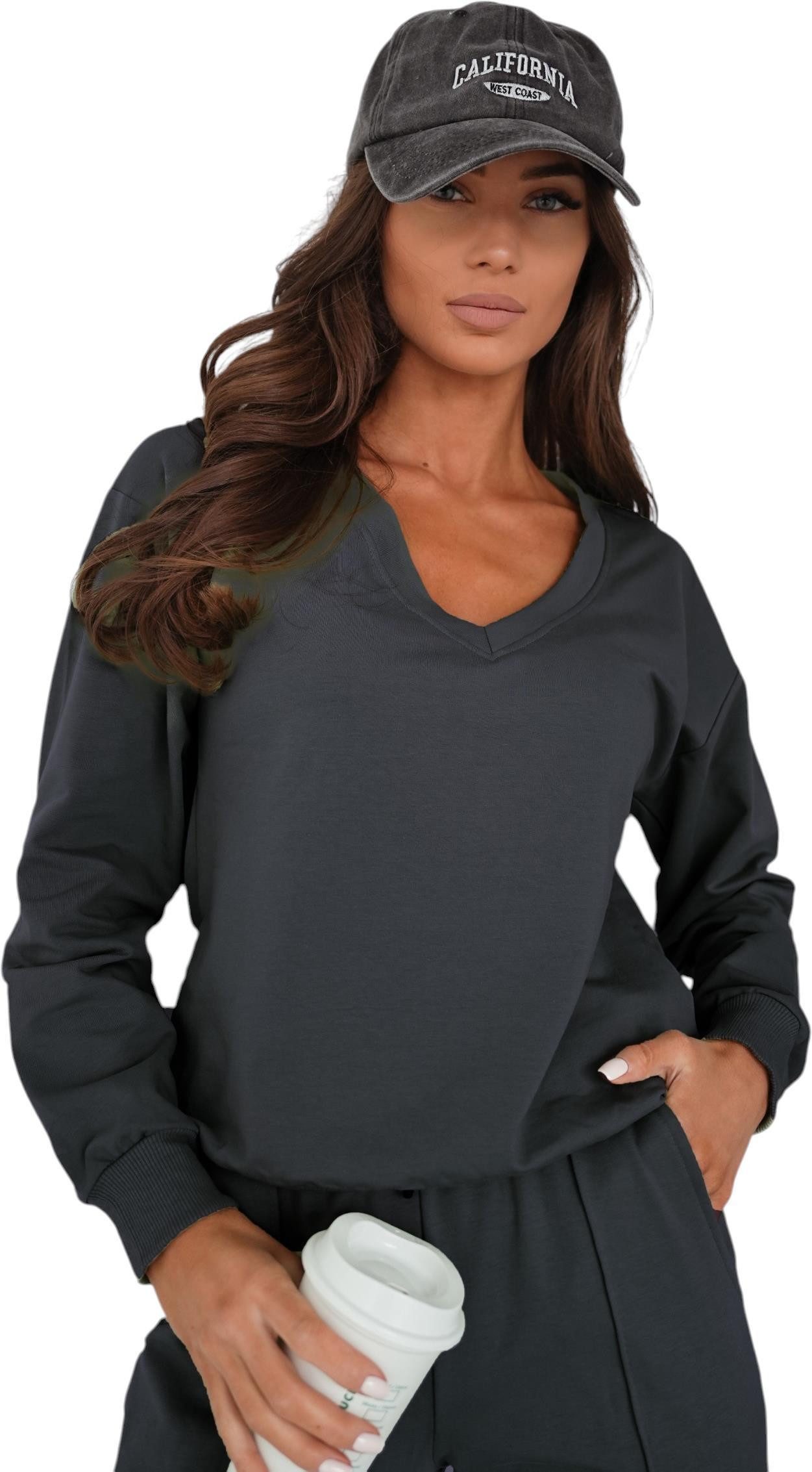 EloModa Jogginganzug Damen Jogginganzug Freizeitanzug mit Sweatshirt Baumwo günstig online kaufen