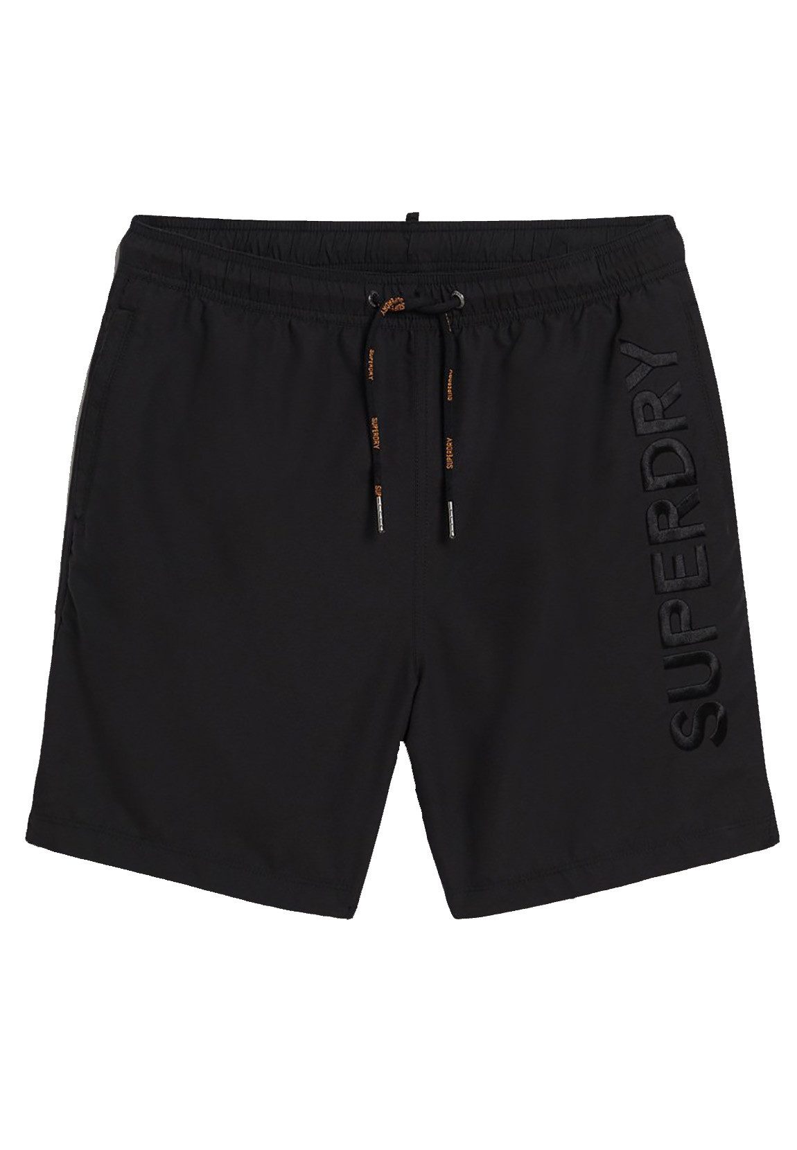 Superdry Badeshorts Superdry Herren Badeshorts PREMIUM EMB 17 SWIM SHORT Black