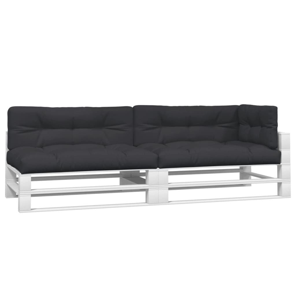 vidaXL Sitzauflage Palettenkissen 5-tlg. Schwarz Stoff, günstig online kaufen
