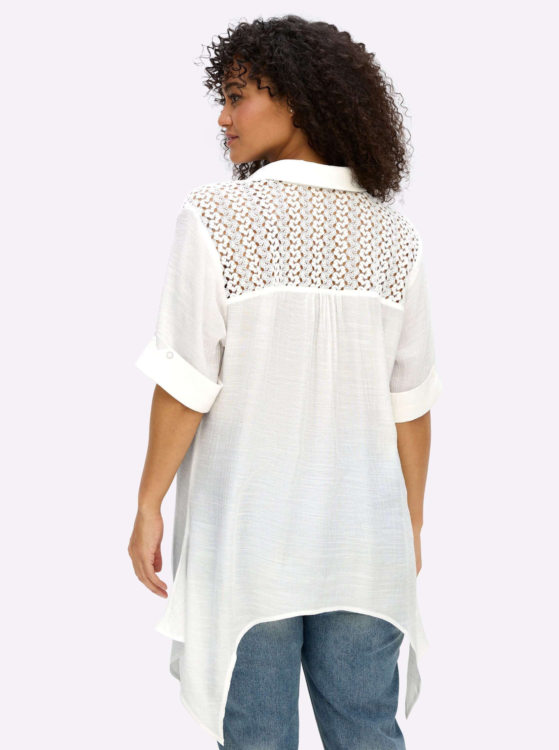 sheego by Joe Browns Klassische Bluse Halbarm-Bluse Kurzarm günstig online kaufen