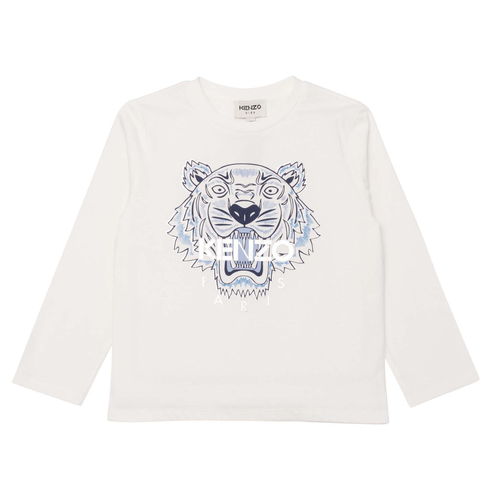 KENZO Langarmshirt Kenzo Longsleeve weiß Tiger Motiv