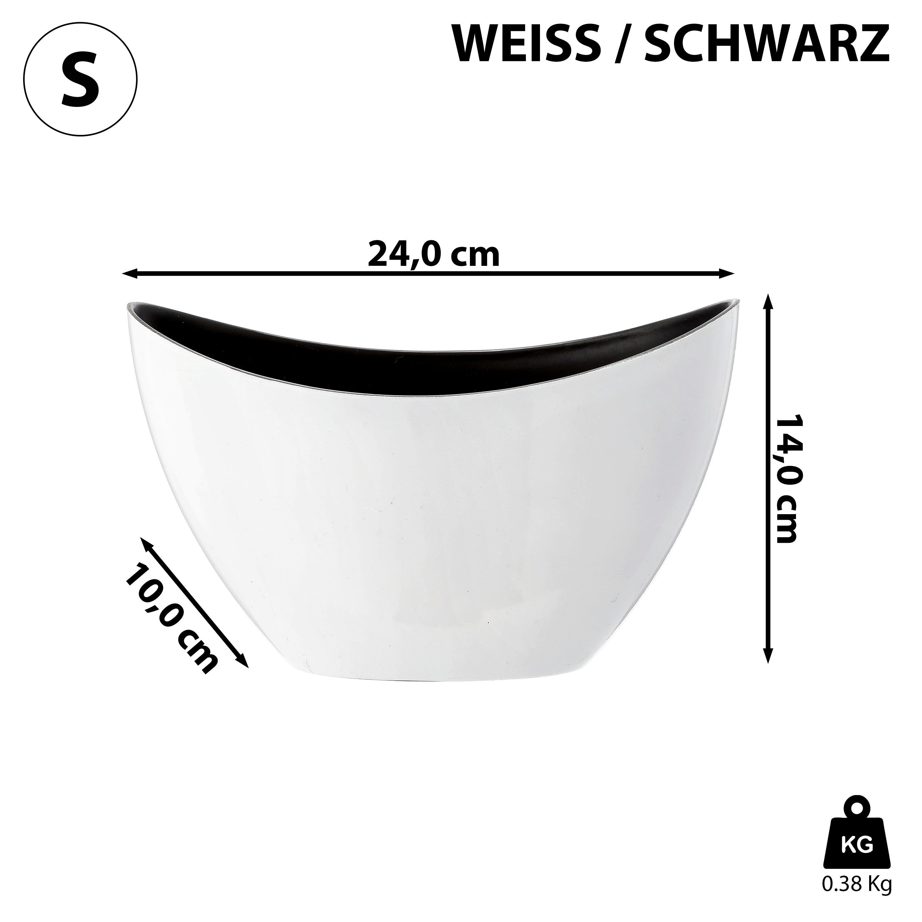 CEPEWA Dekoschale Dekoschale oval weiß schwarz günstig online kaufen