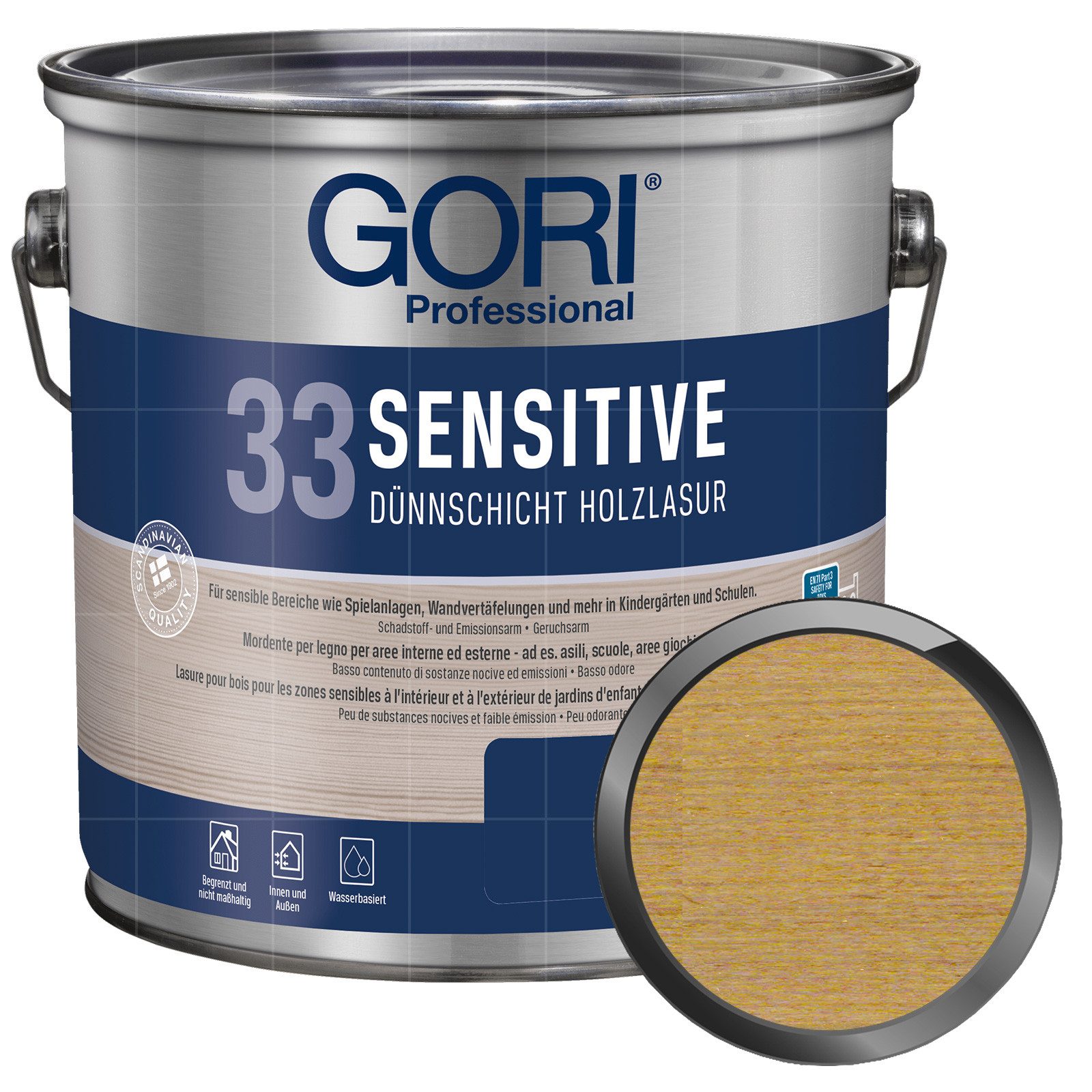 GORI Holzschutzlasur 33 Sensitive - 2.5 Ltr