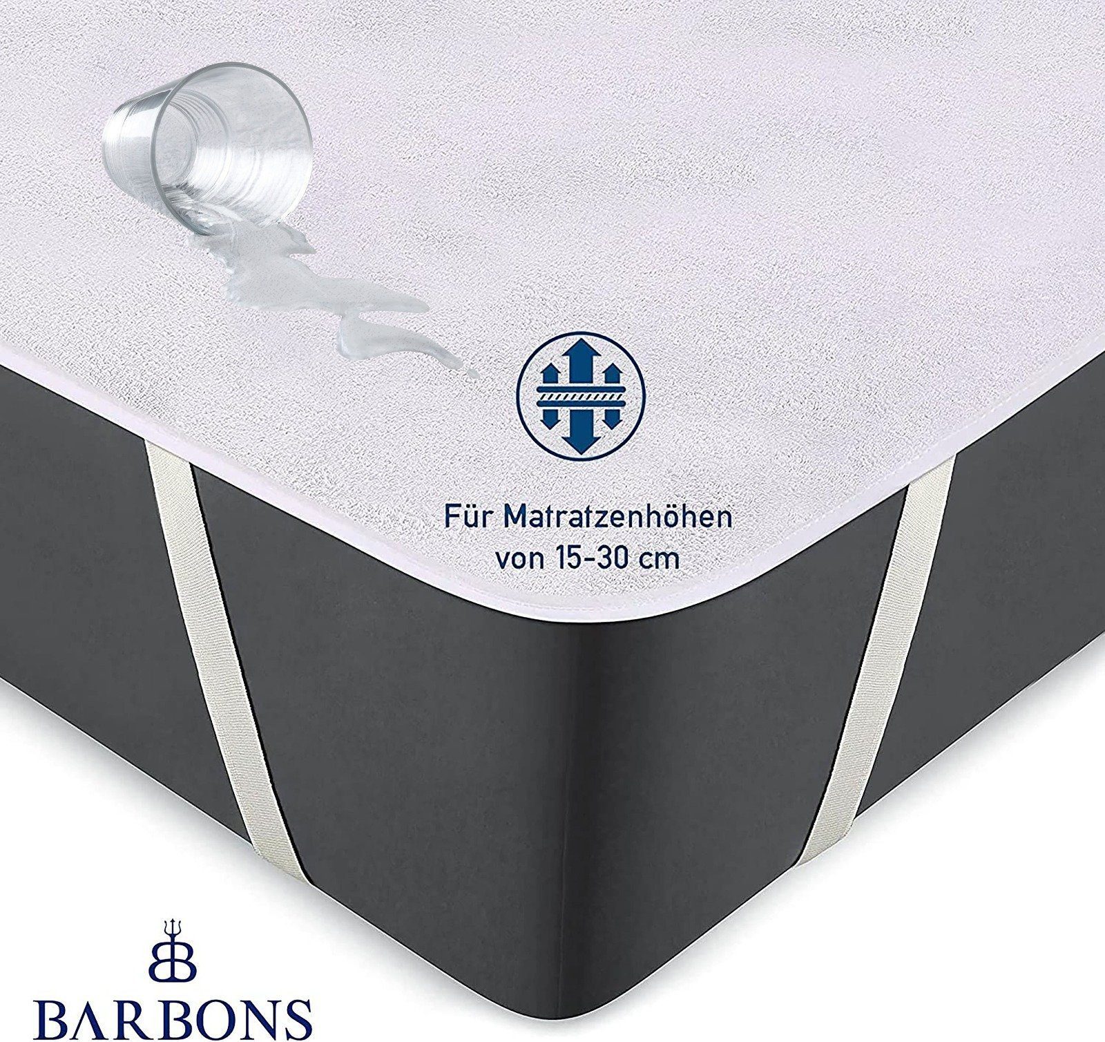 Matratzenschoner Matratzenauflage - Matratzenschutz Baumwolle BARBONS günstig online kaufen