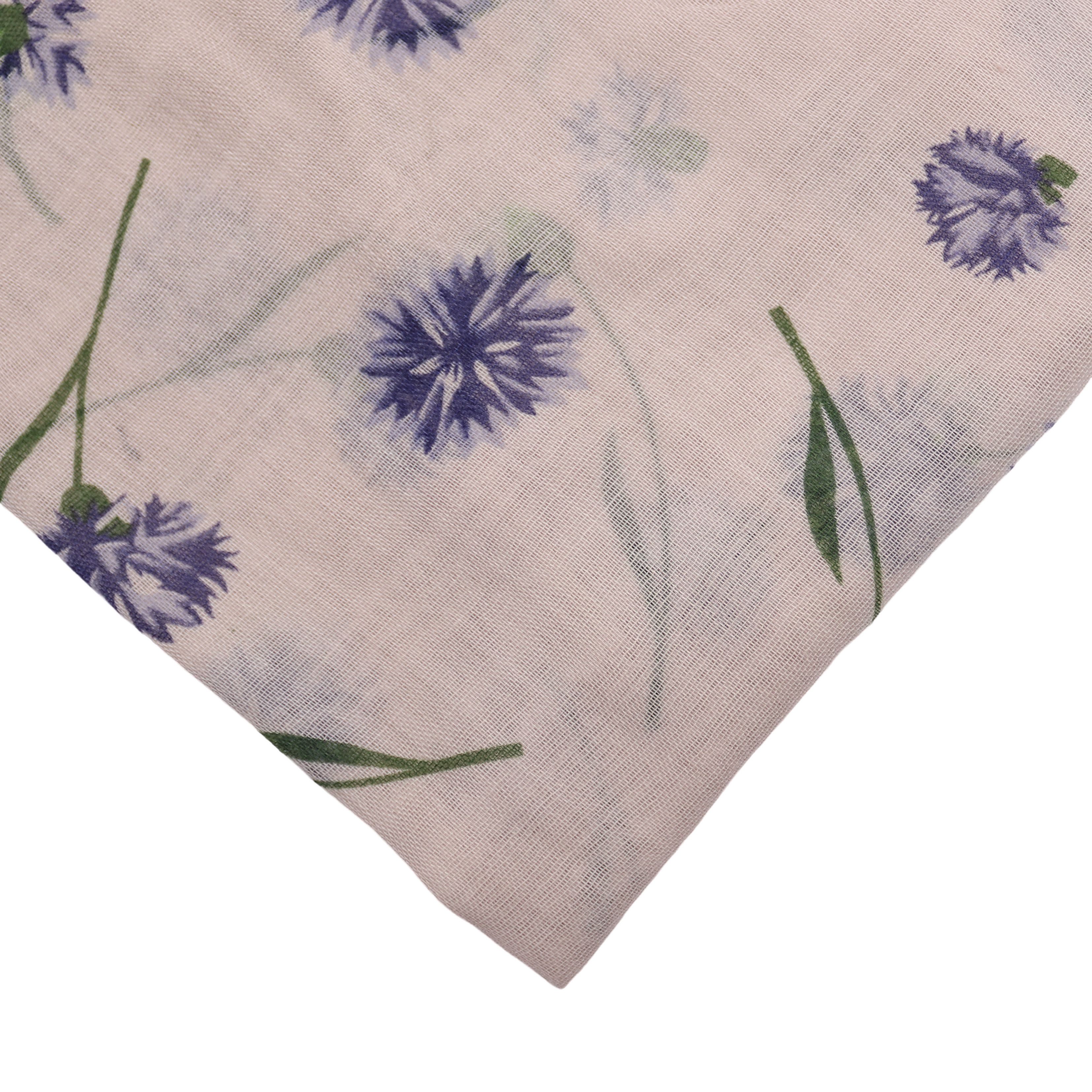 MIRROSI Modeschal Weicher & Leicht Großes Schal, ca.70x180cm, mit Kornblumen-Print, (dünner Tuchschal mit Blumenmuster), Damen Halstuch Stola ideal für Frühling, Sommer und Herbst